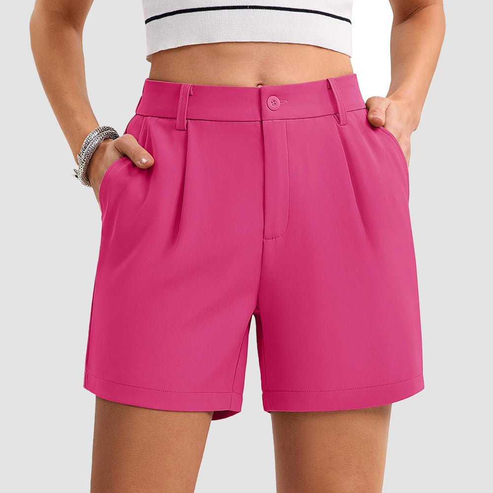 【New In】Women's Tailored Summer Shorts with Pockets - MAGCOMSEN