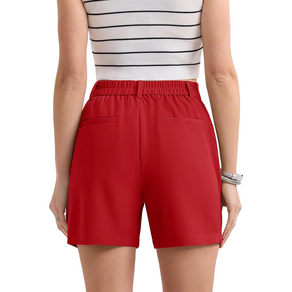 【New In】Women's Tailored Summer Shorts with Pockets - MAGCOMSEN