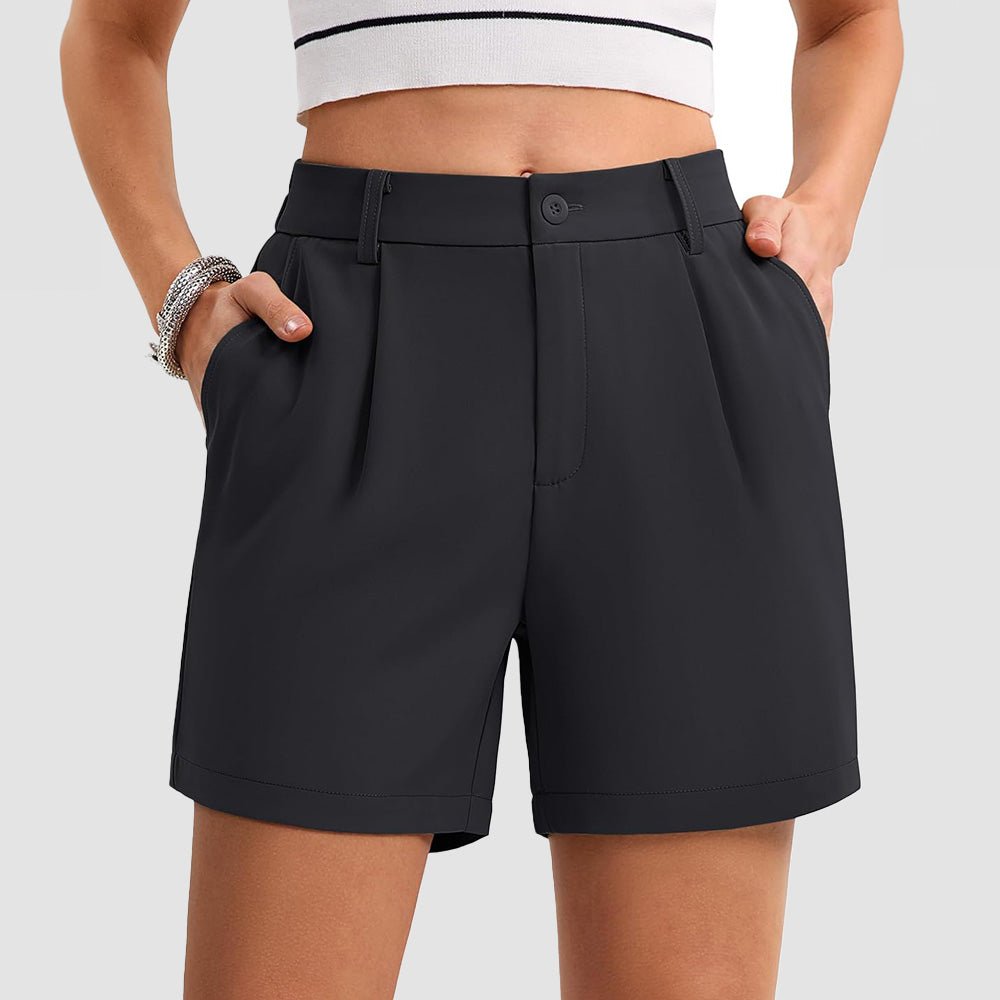 【New In】Women's Tailored Summer Shorts with Pockets - MAGCOMSEN