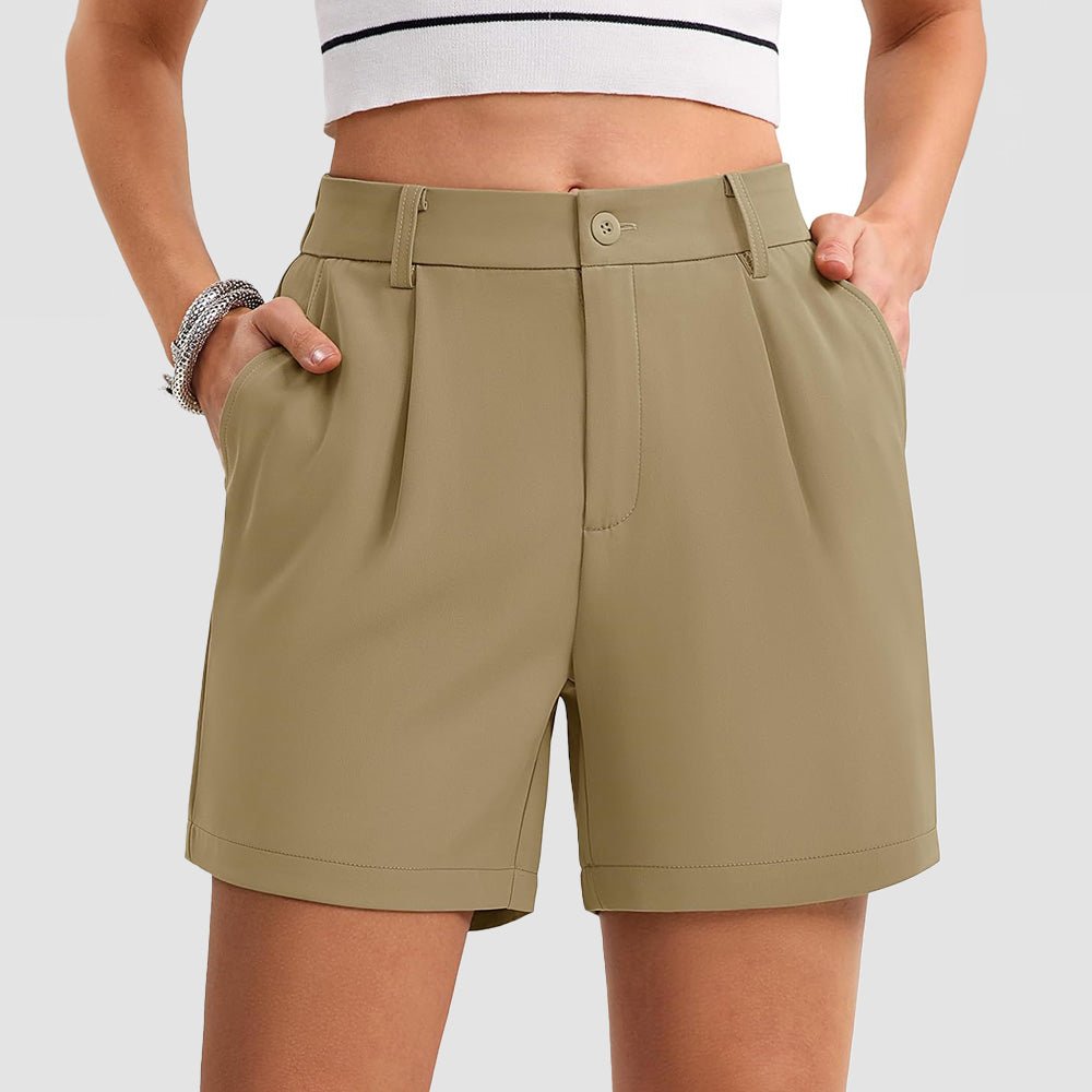 【New In】Women's Tailored Summer Shorts with Pockets - MAGCOMSEN