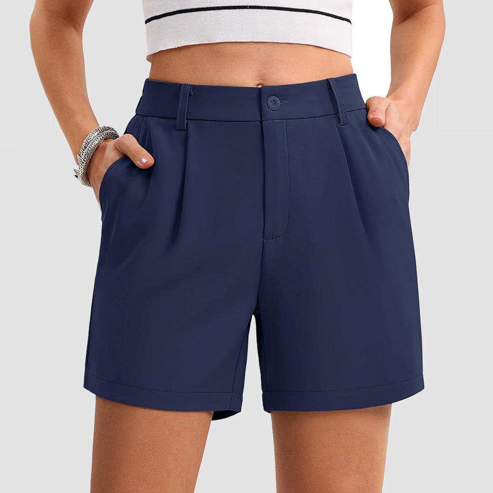 【New In】Women's Tailored Summer Shorts with Pockets - MAGCOMSEN