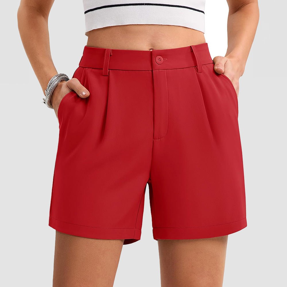 【New In】Women's Tailored Summer Shorts with Pockets - MAGCOMSEN