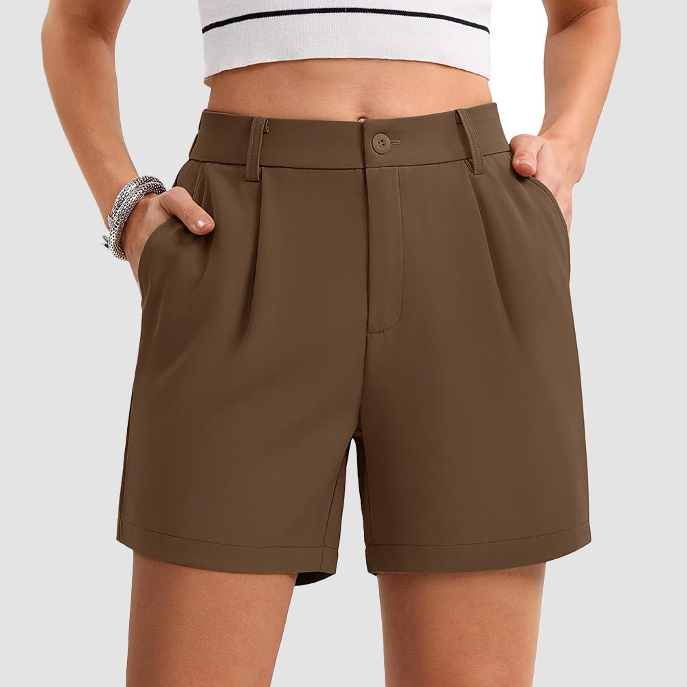 【New In】Women's Tailored Summer Shorts with Pockets - MAGCOMSEN