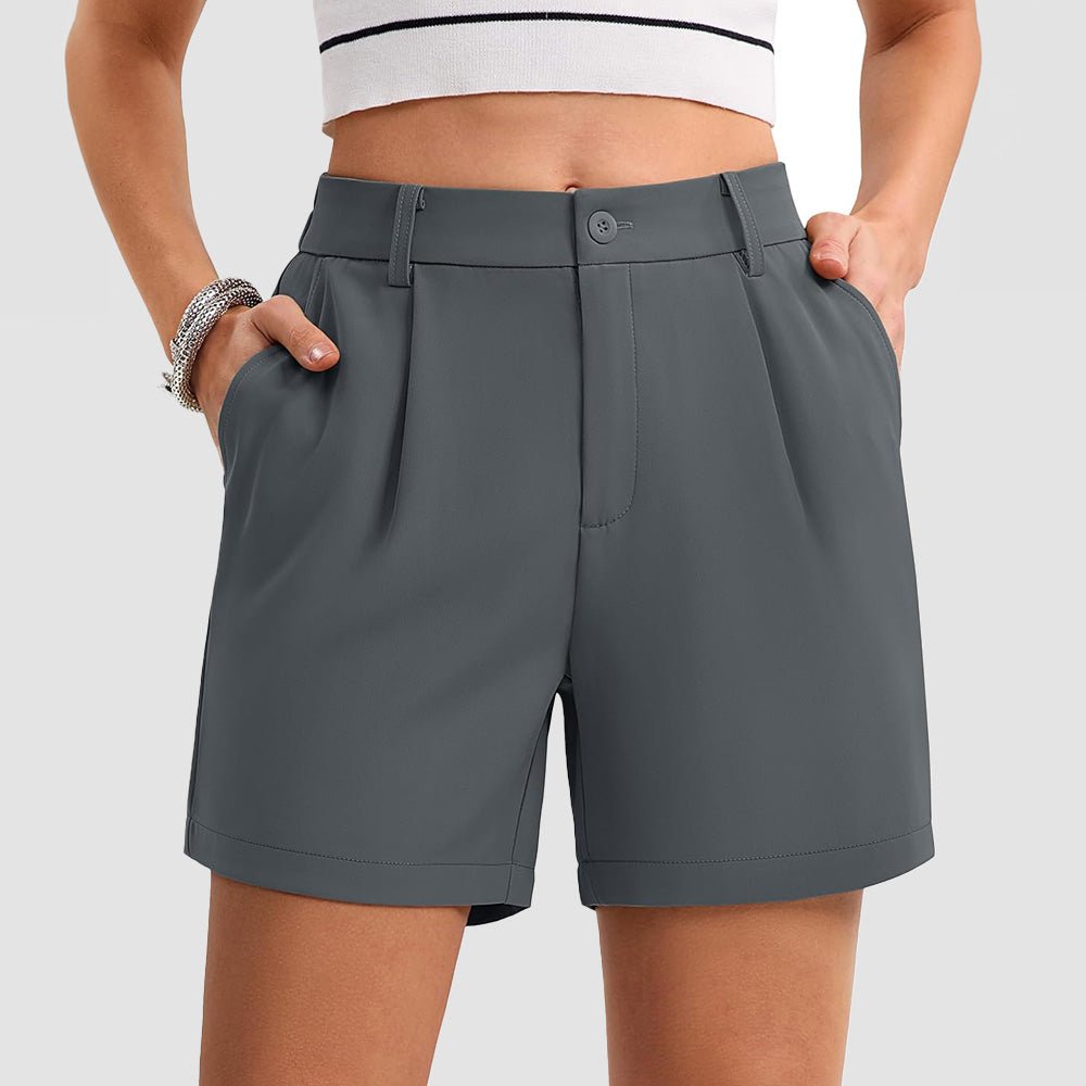 【New In】Women's Tailored Summer Shorts with Pockets - MAGCOMSEN