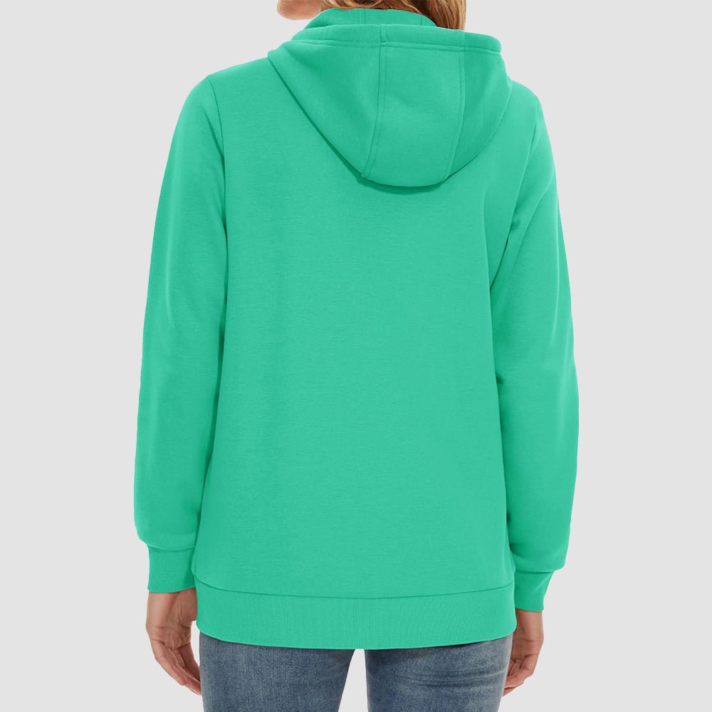 Mint Women's Fleece Jacket - Full Zip, Hood & Pockets - MAGCOMSEN