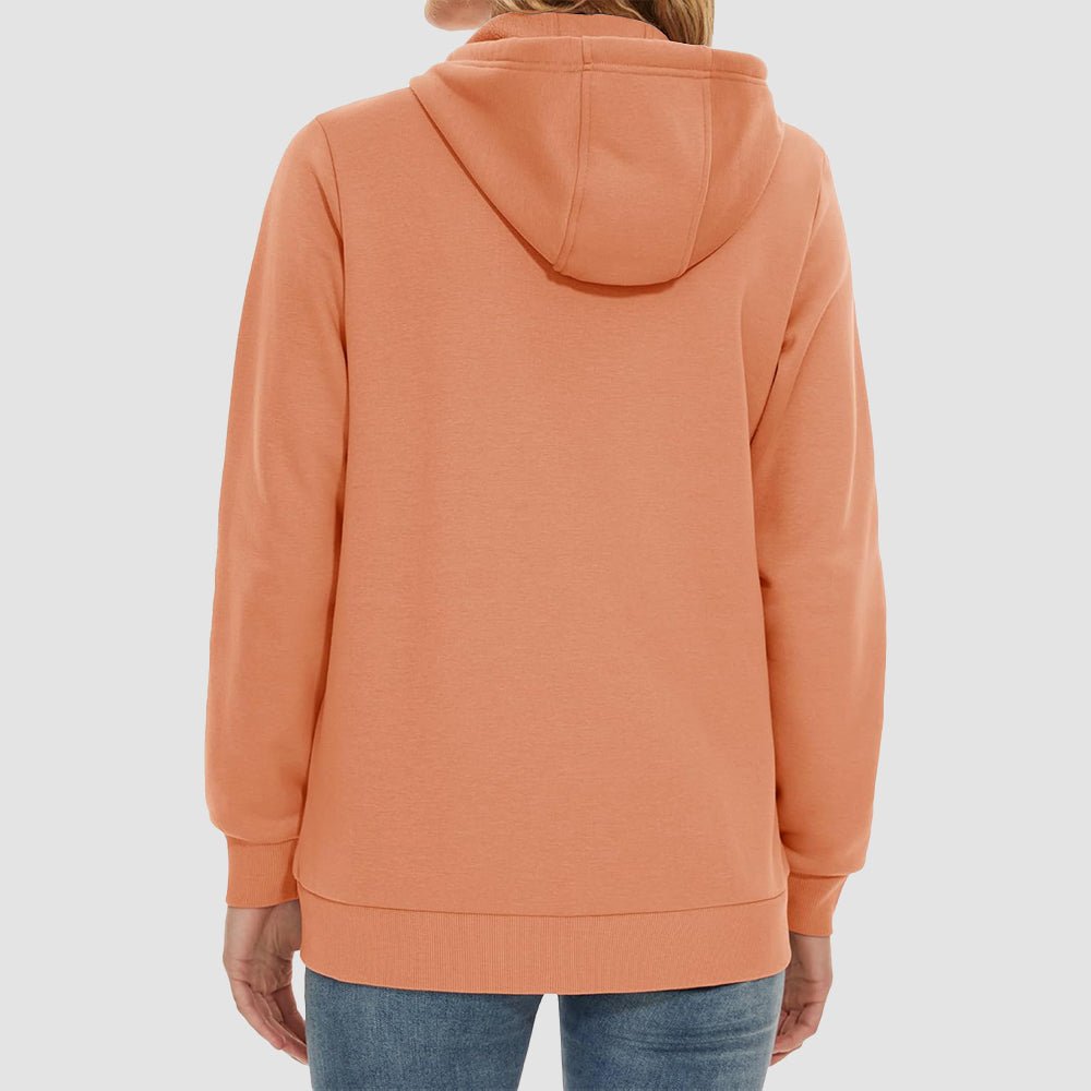 Apricot Women's Fleece Jacket - Full Zip, Hood & Pockets - MAGCOMSEN