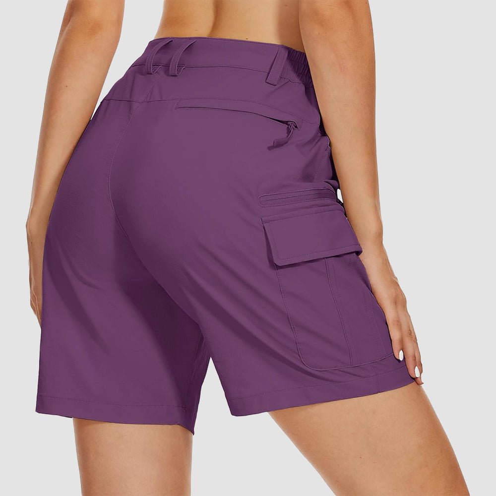 purple Women's Golf Shorts, Quick - Dry & Water - Resistant with 6 Pockets - MAGCOMSEN