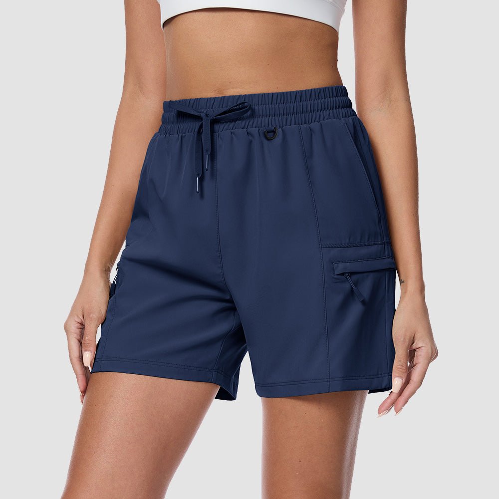 Navy Women's Hiking Cargo Shorts UPF 50+ Quick Dry Golf Shorts - MAGCOMSEN