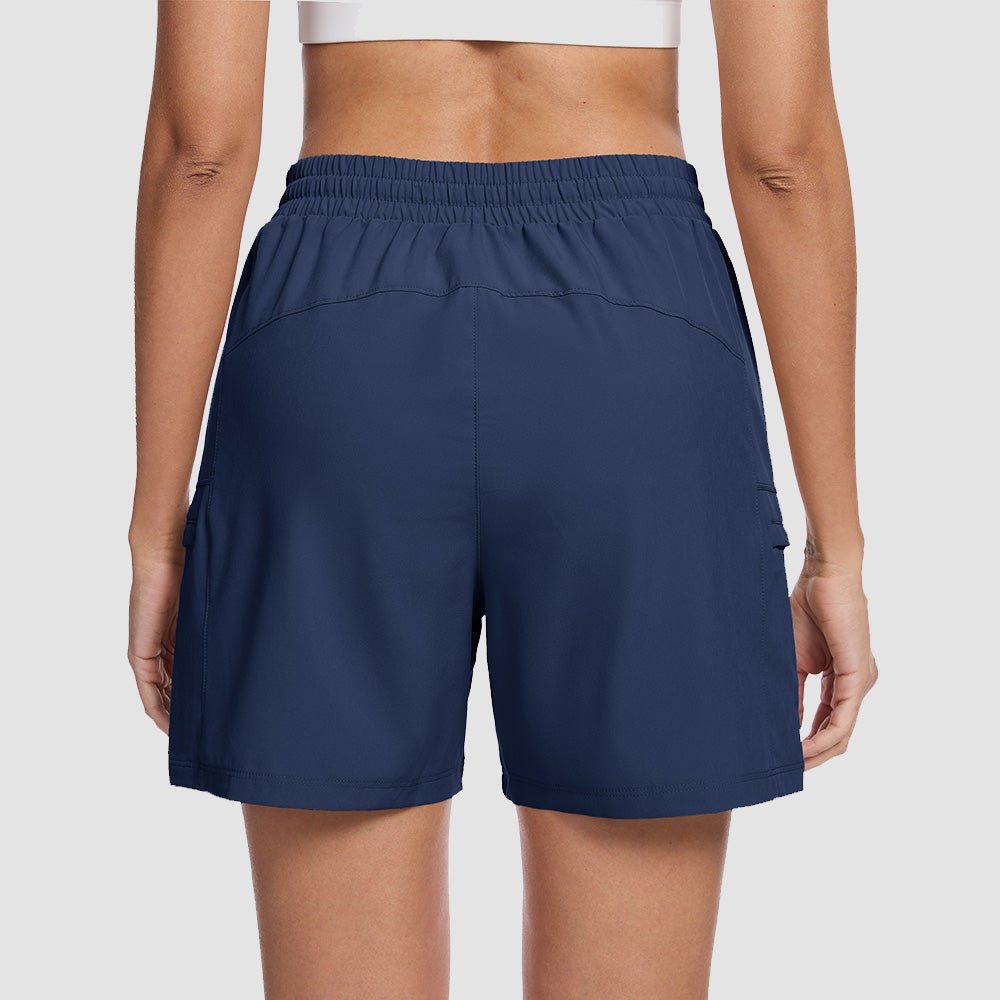 Navy Women's Hiking Cargo Shorts UPF 50+ Quick Dry Golf Shorts - MAGCOMSEN