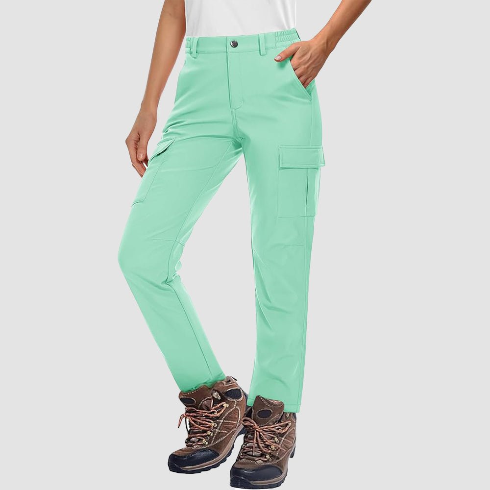 Lake Blue Women's Hiking Pants - Fleece - Lined & Water - Resistant - MAGCOMSEN