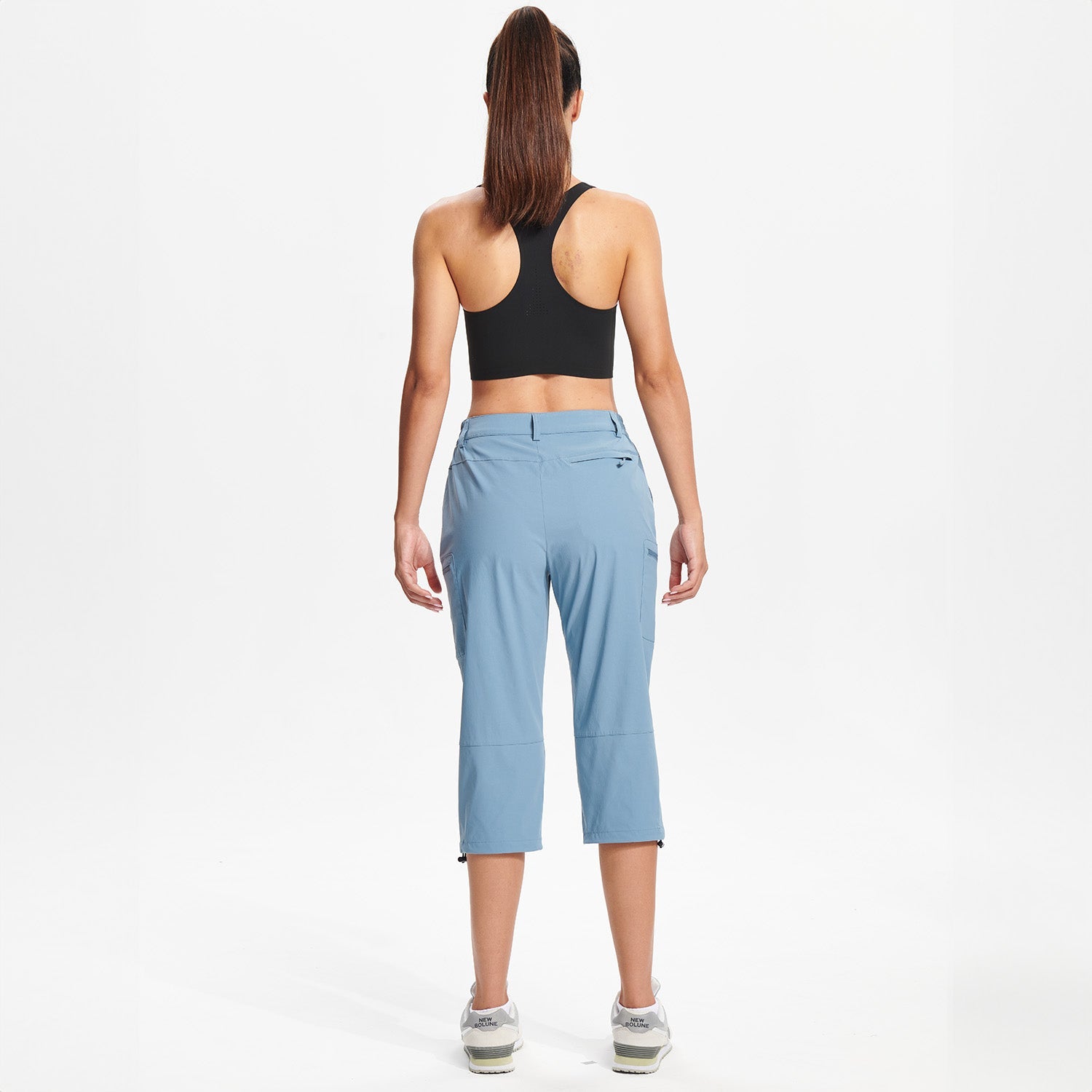 Women's Lightweight Water-Resistant Hiking Capris with 5 Pockets Light Grey by MAGCOMSEN #Color_Light Blue