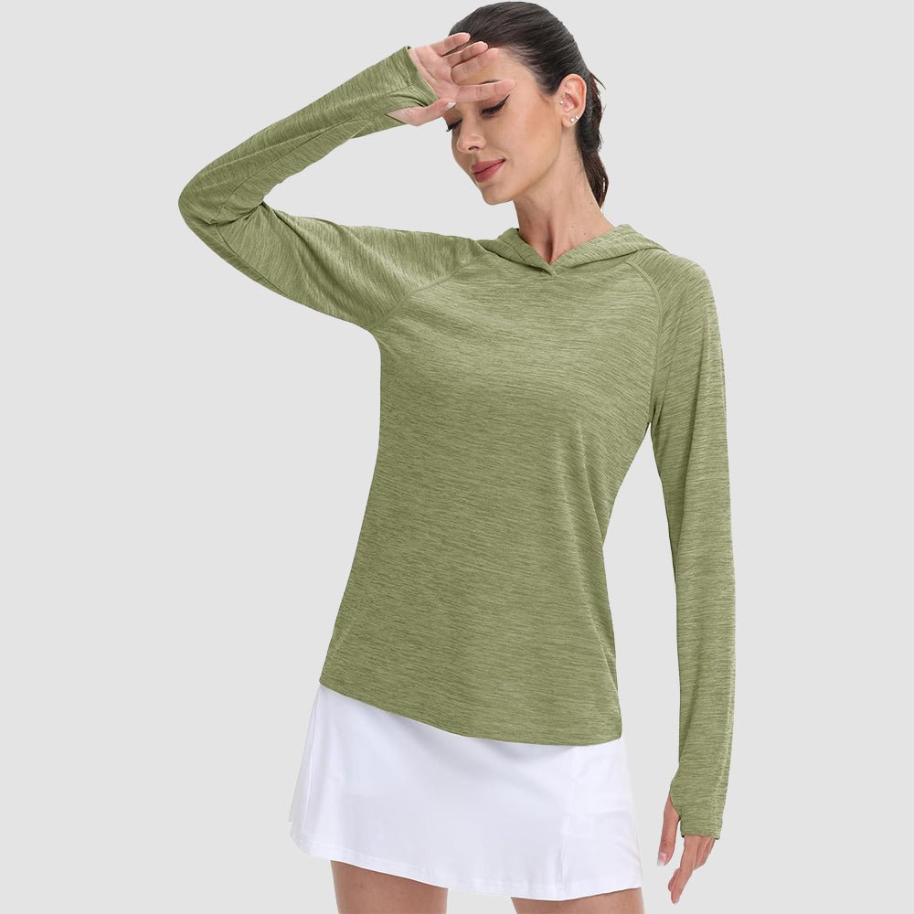 Women's Mint Hoodie UPF 50+ Sun Protection Shirt with Thumb Hole - MAGCOMSEN