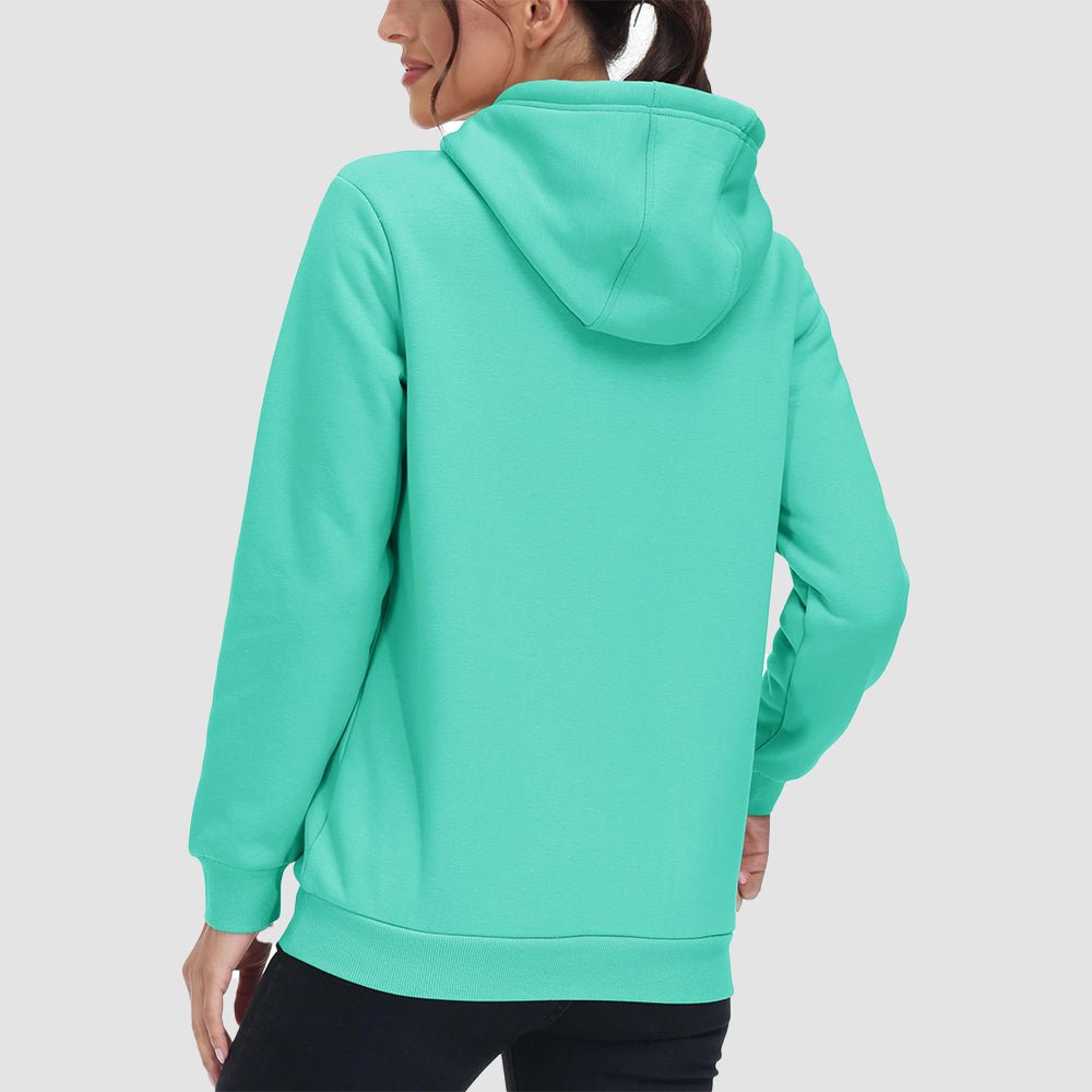 Mint Women's Sherpa Hoodie - Fleece Lined & Kangaroo Pocket - MAGCOMSEN