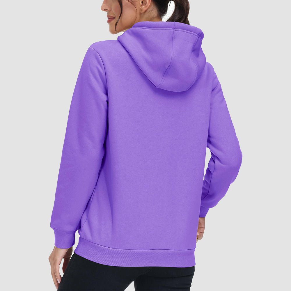 Violet Women's Sherpa Hoodie - Fleece Lined & Kangaroo Pocket - MAGCOMSEN