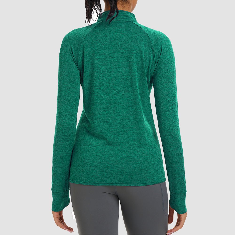 Green Women's UPF 50+ Full Zip Running Jacket - Lightweight Sun Protection Top - MAGCOMSEN