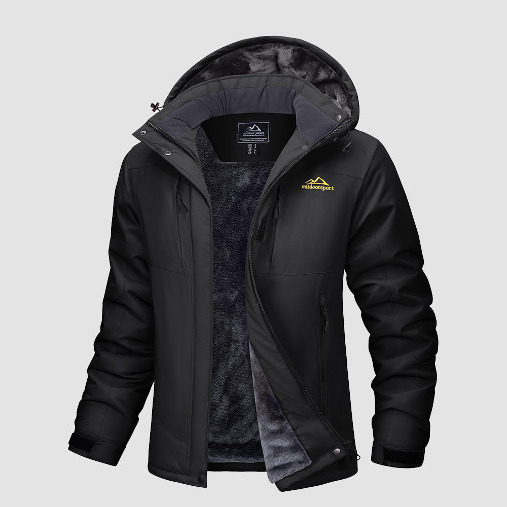 White Women's Waterproof Ski Jacket - Warm Fleece Lined Winter Snow Coat with Hood - MAGCOMSEN