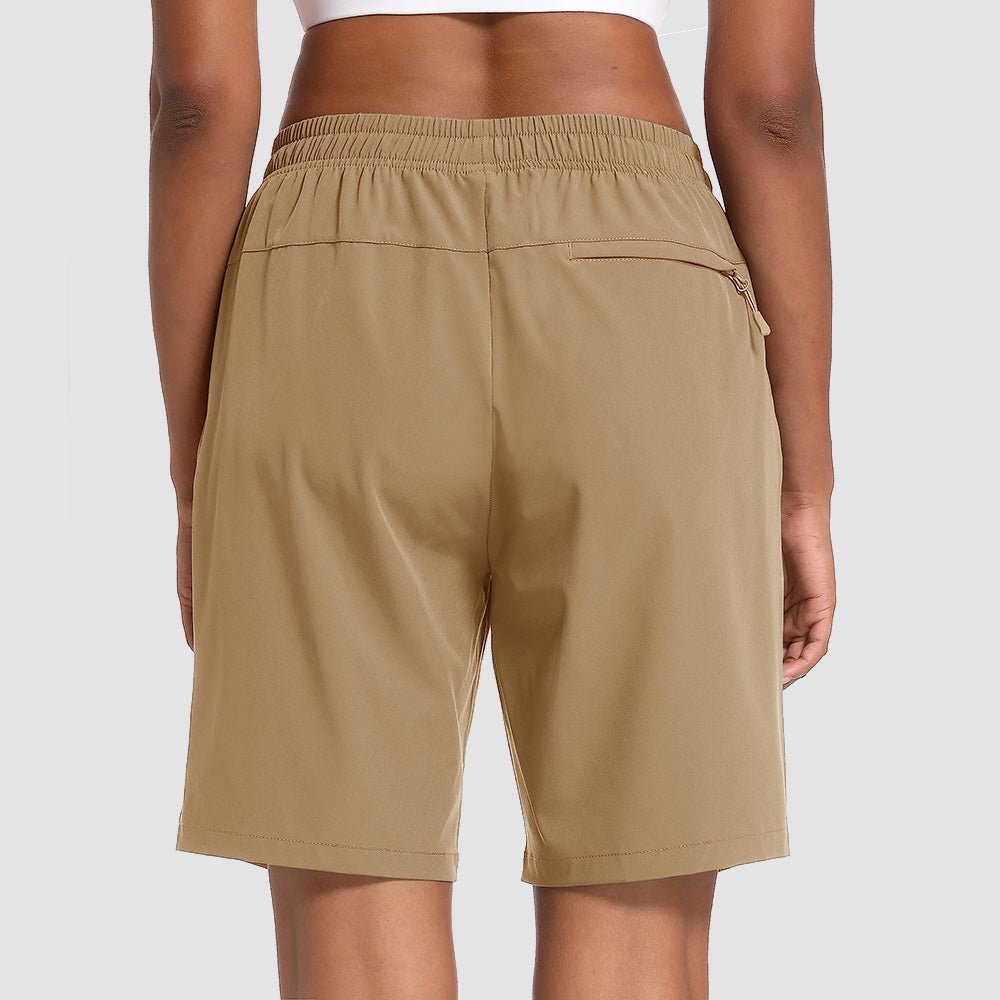 Khaki Women's Waterproof Sunprotection Lightweight Quick - Dry Hiking Shorts with 3 Pockets - MAGCOMSEN