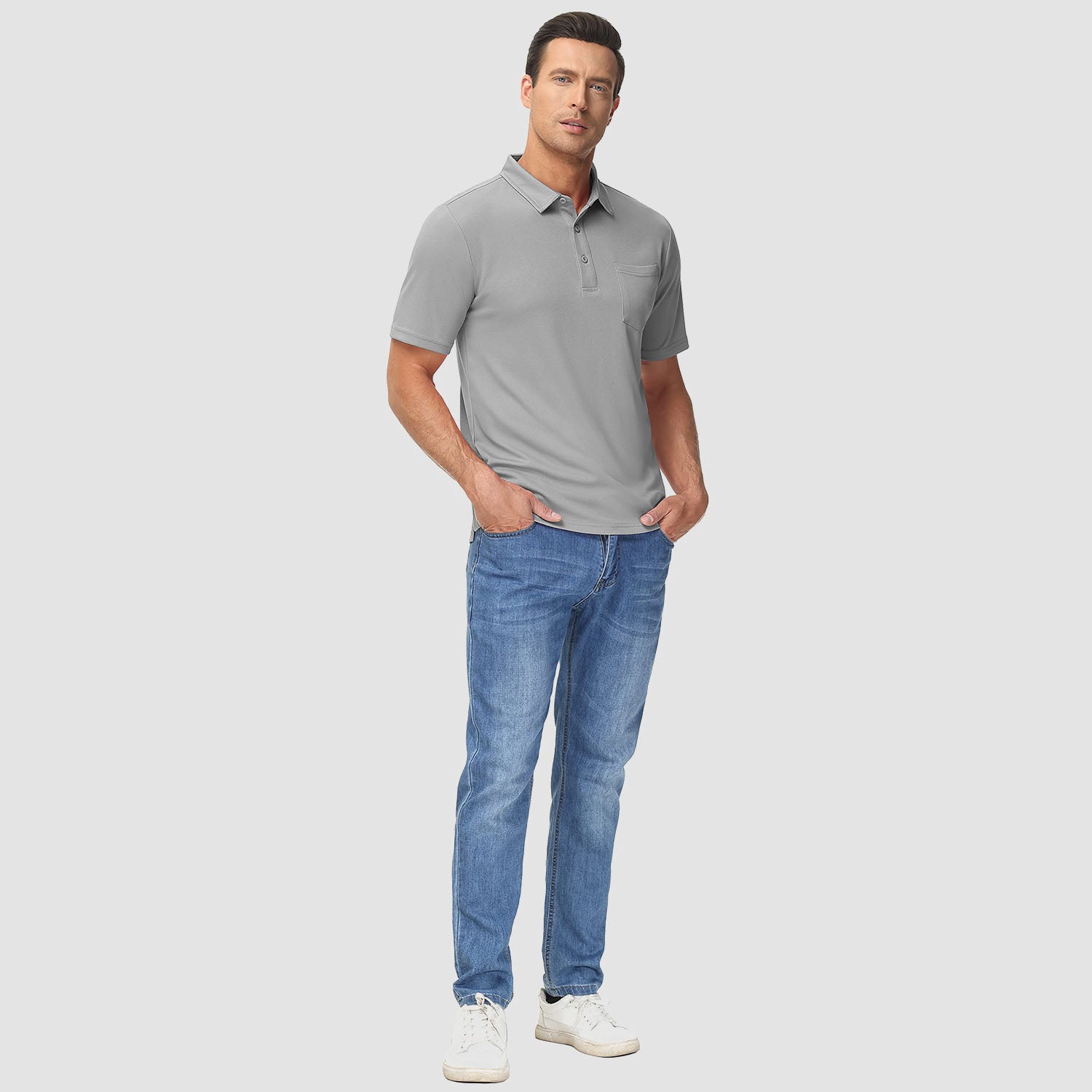 Polo Shirts for Men Short Sleeve  Golf Shirts Quick Dry with Pocket