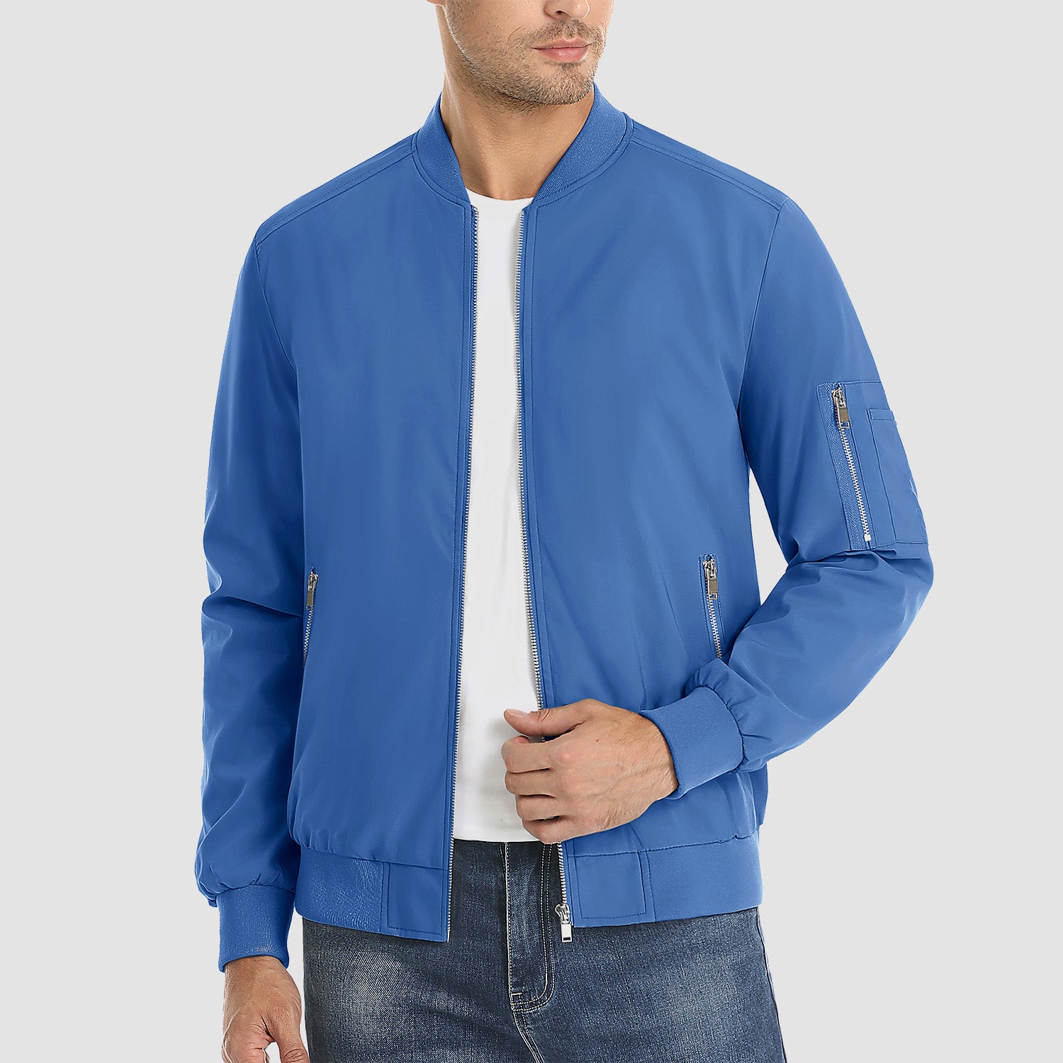 Men's Bomber Jacket  Waterproof Lightweight Jacket - MAGCOMSEN
