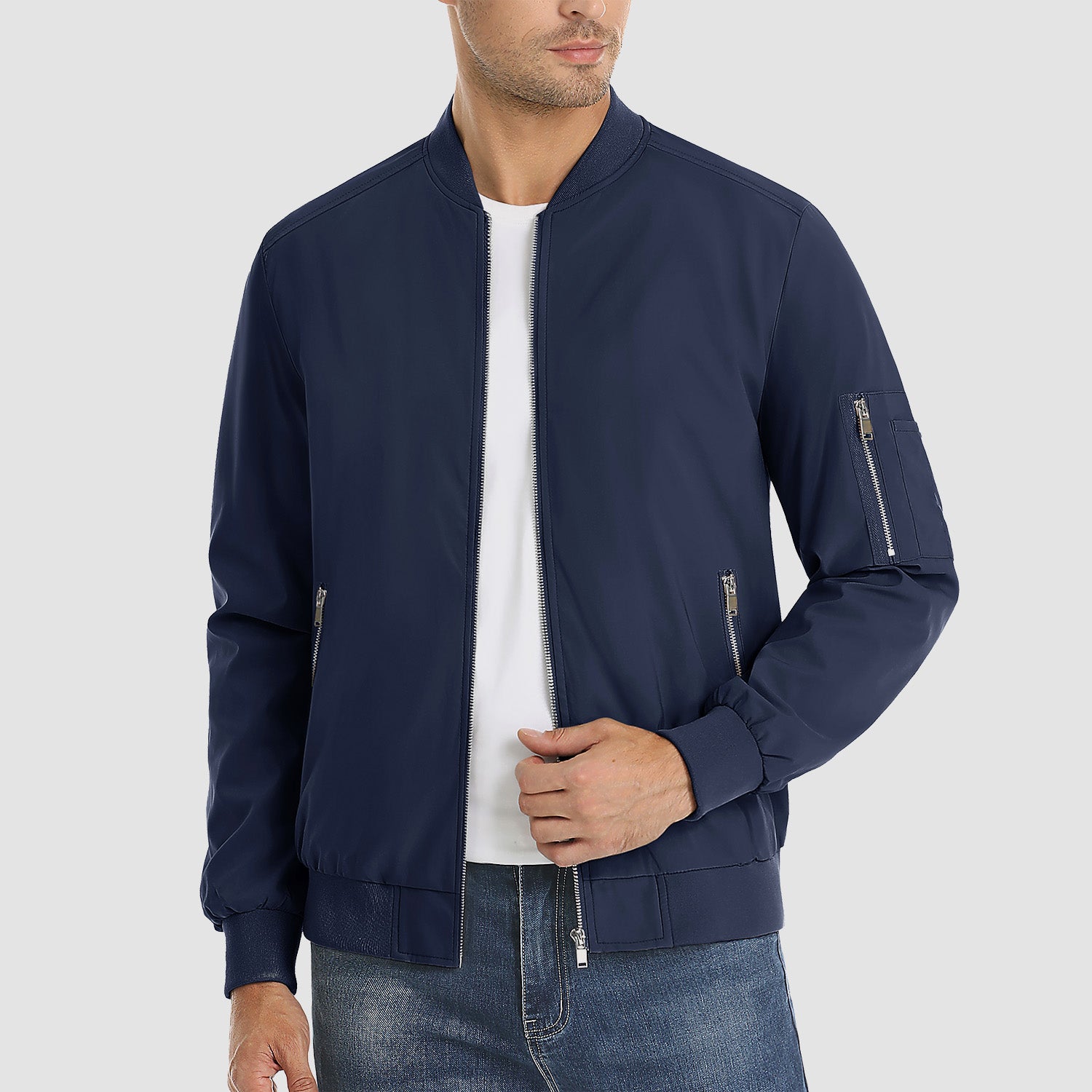 Men's Bomber Jacket  Waterproof Lightweight Jacket - MAGCOMSEN