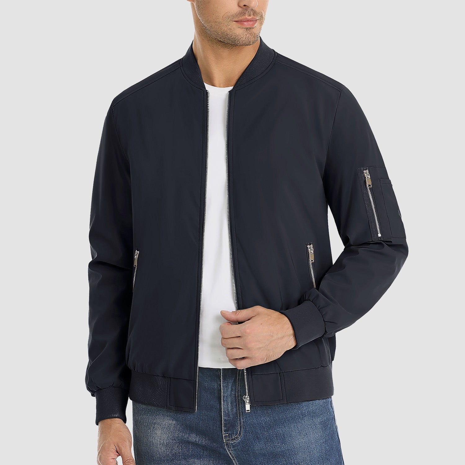 Men's Bomber Jacket  Waterproof Lightweight Jacket - MAGCOMSEN