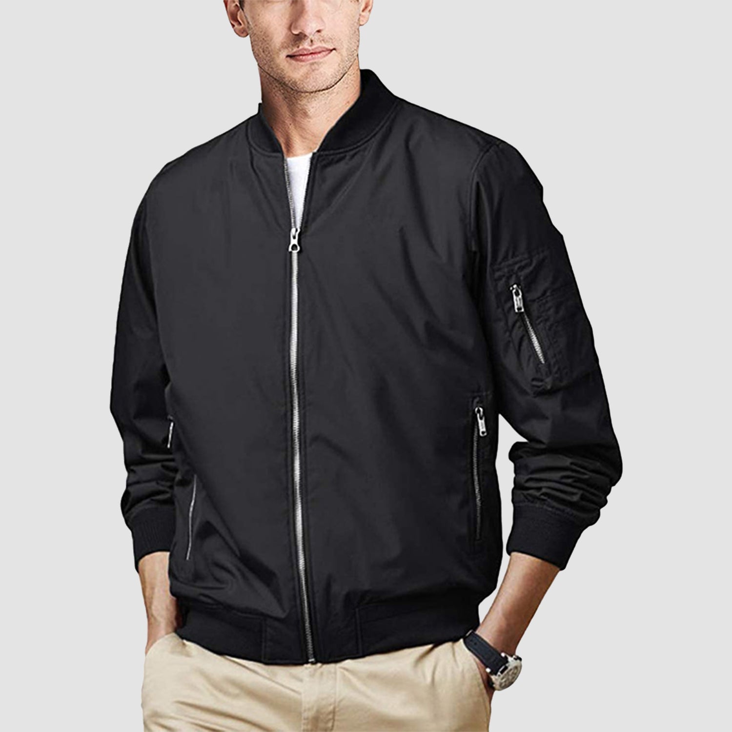 Men's Bomber Jacket  Waterproof Lightweight Jacket - MAGCOMSEN