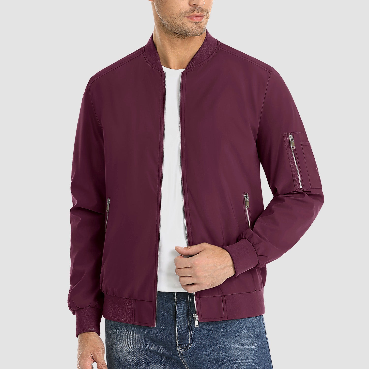 Men's Bomber Jacket  Waterproof Lightweight Jacket - MAGCOMSEN