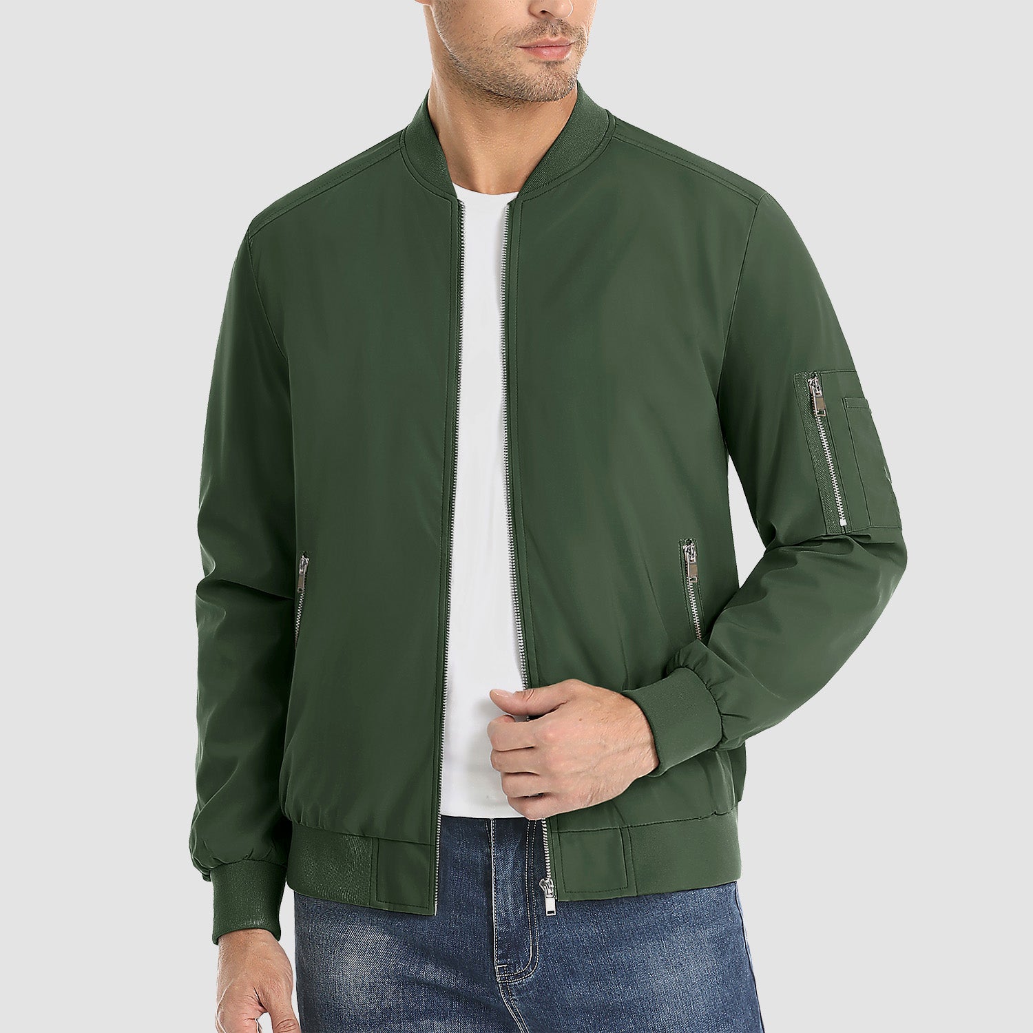 Men's Bomber Jacket  Waterproof Lightweight Jacket - MAGCOMSEN