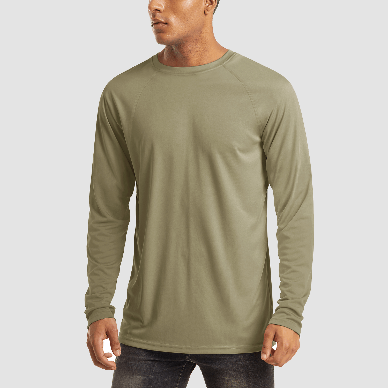 Dull Cyan Men's UPF 50+ Quick Dry Shirt - Sun Protection for Hiking - MAGCOMSEN #Color_Dull Cyan