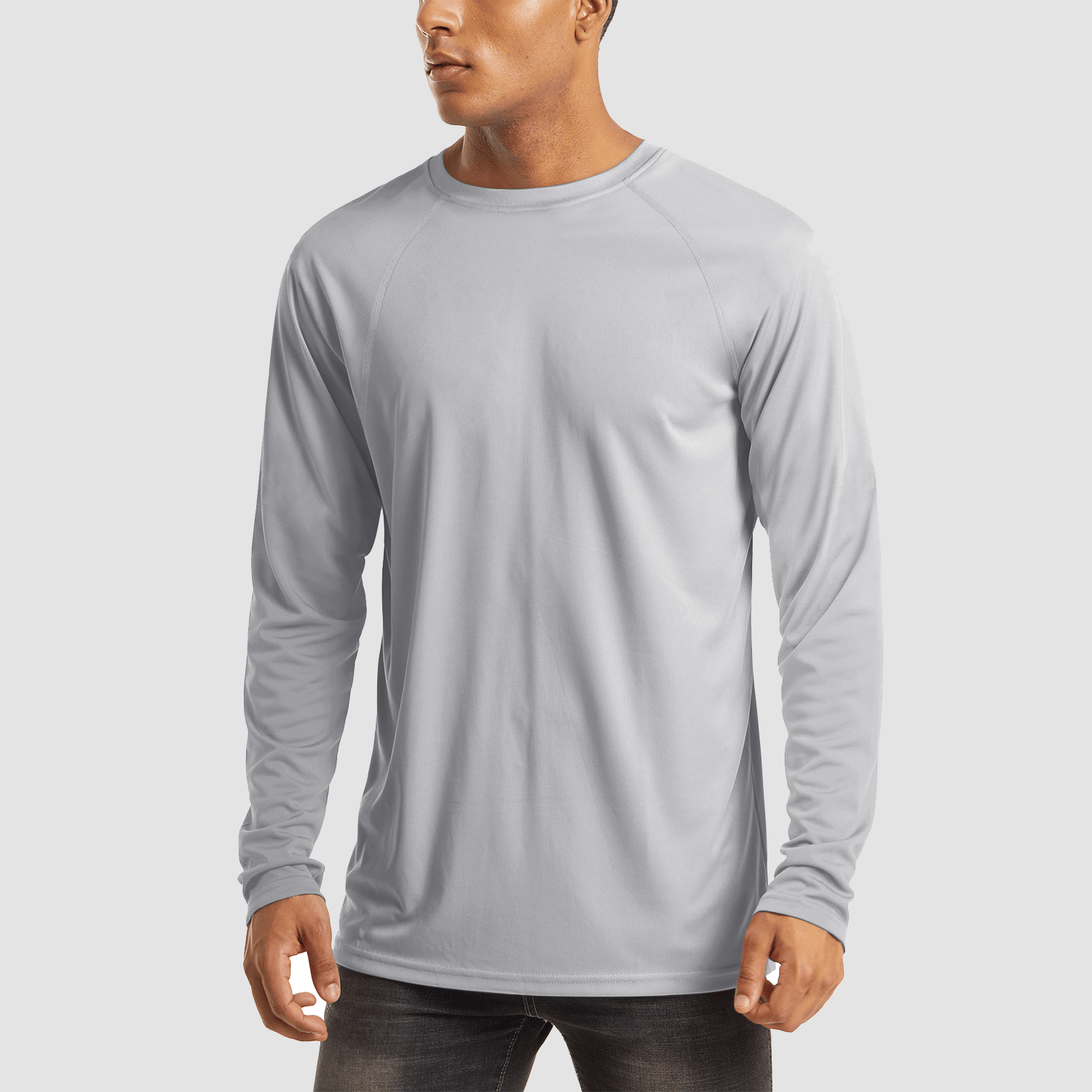 Grey MAGCOMSEN Men's UPF 50+ Quick Dry Shirt - Sun Protection for Hiking #Color_Grey
