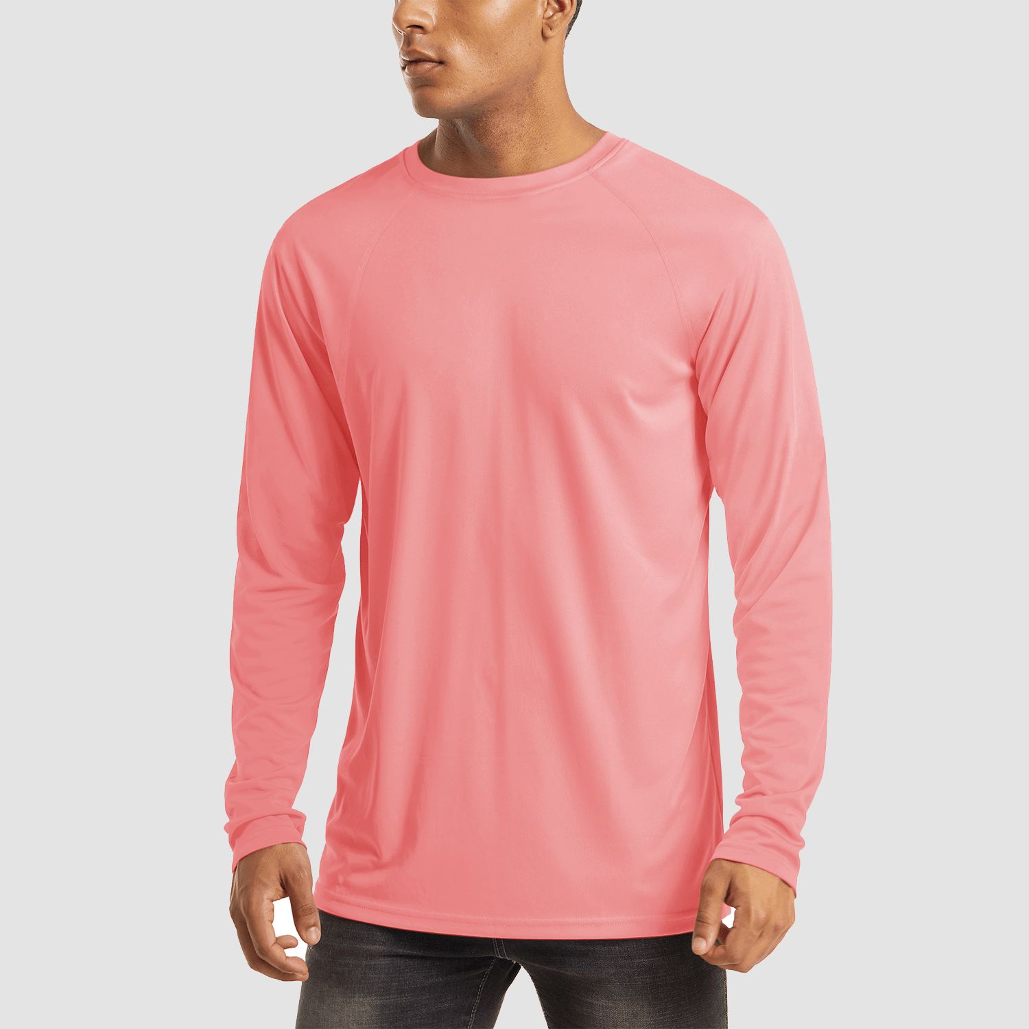 Watermelon Red Men's UPF 50+ Quick Dry Shirt - Sun Protection for Hiking - MAGCOMSEN #Color_Watermelon Red