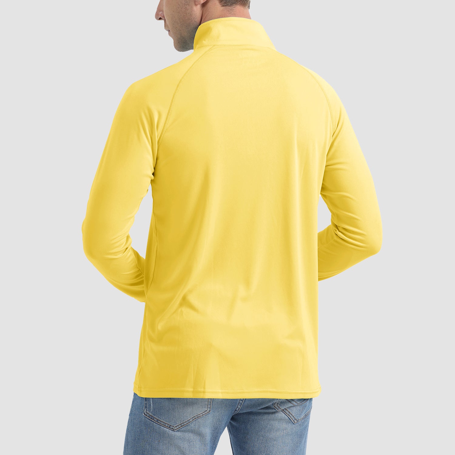 Men's UPF 50 Quick Dry Shirts 1/4 Zip Breathable Long Sleeve Shirts for Outdoor Sports