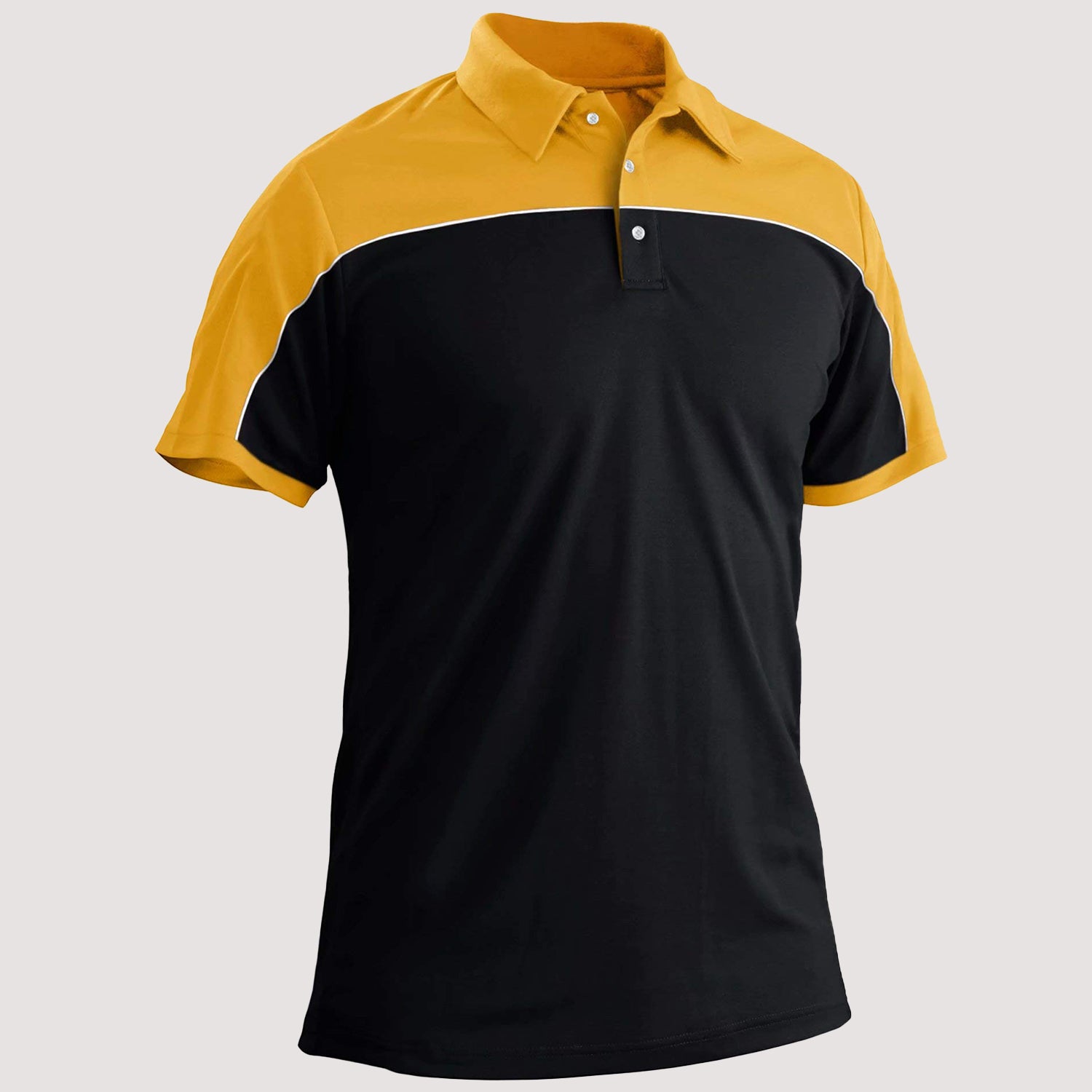 Men's Outdoor Golf Polo Shirts Short Sleeve 3 Button Quick Dry Casucal Polo T-Shirts