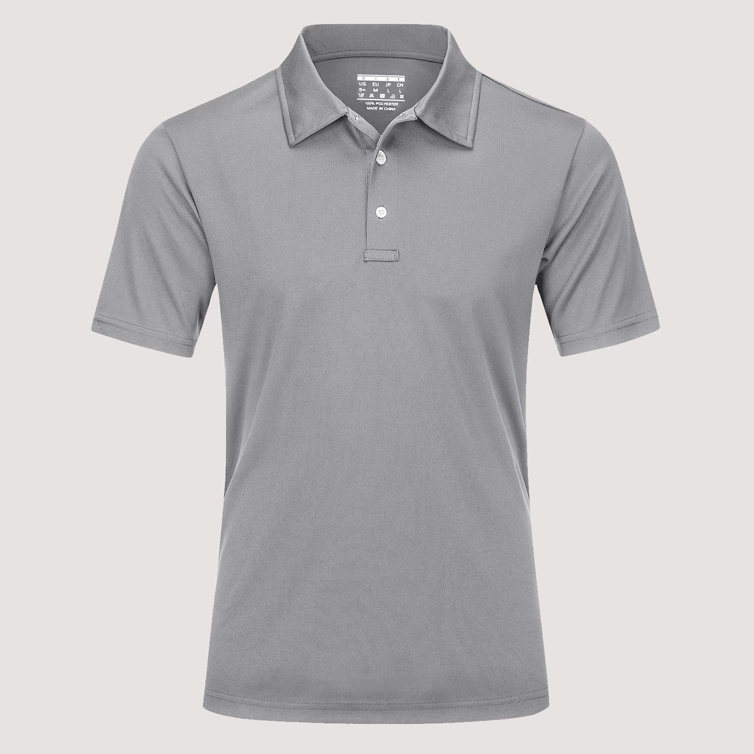 Men's 3 Buttons Casual Work  Quick Dry Short Sleeve Golf Polo Shirt