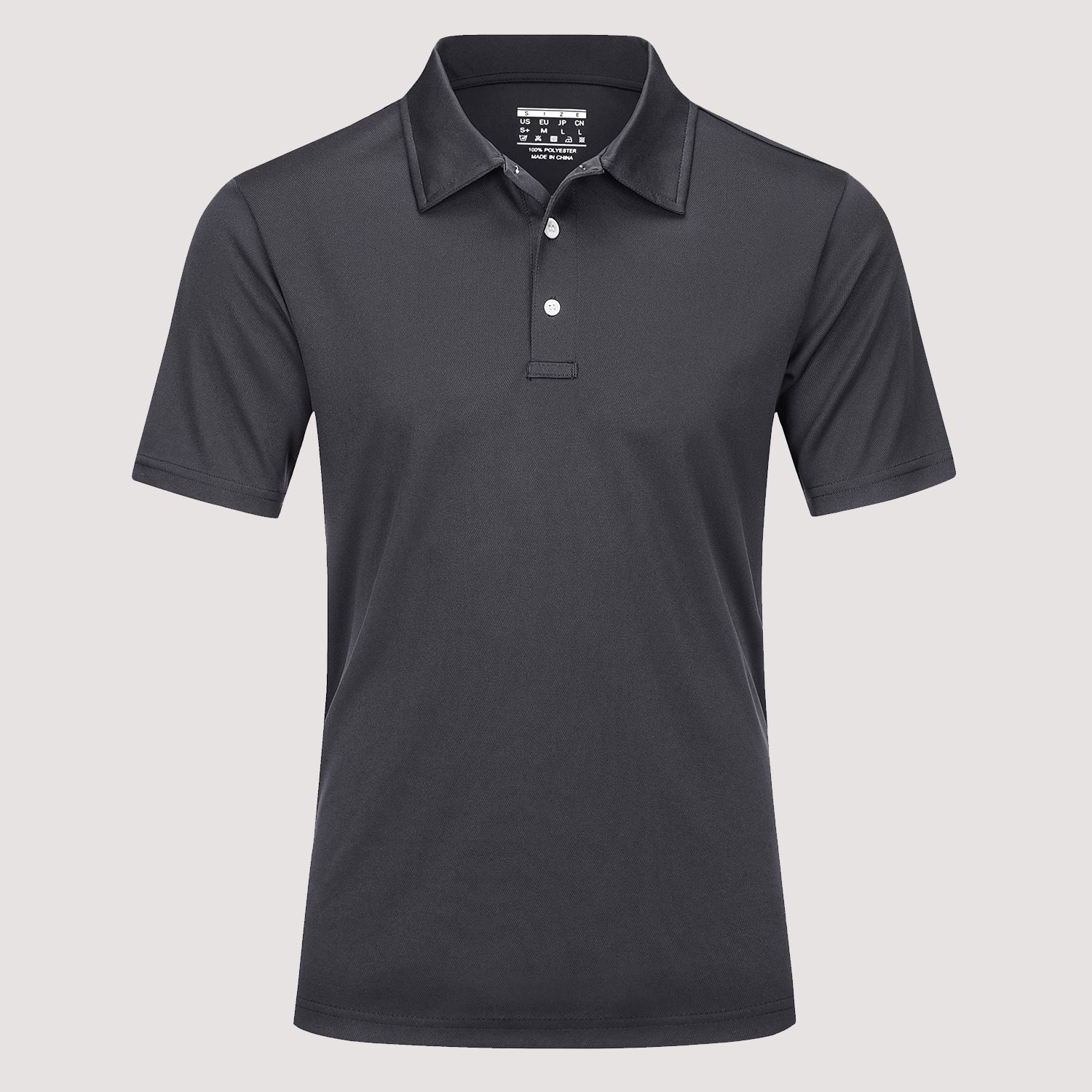 Men's 3 Buttons Casual Work  Quick Dry Short Sleeve Golf Polo Shirt