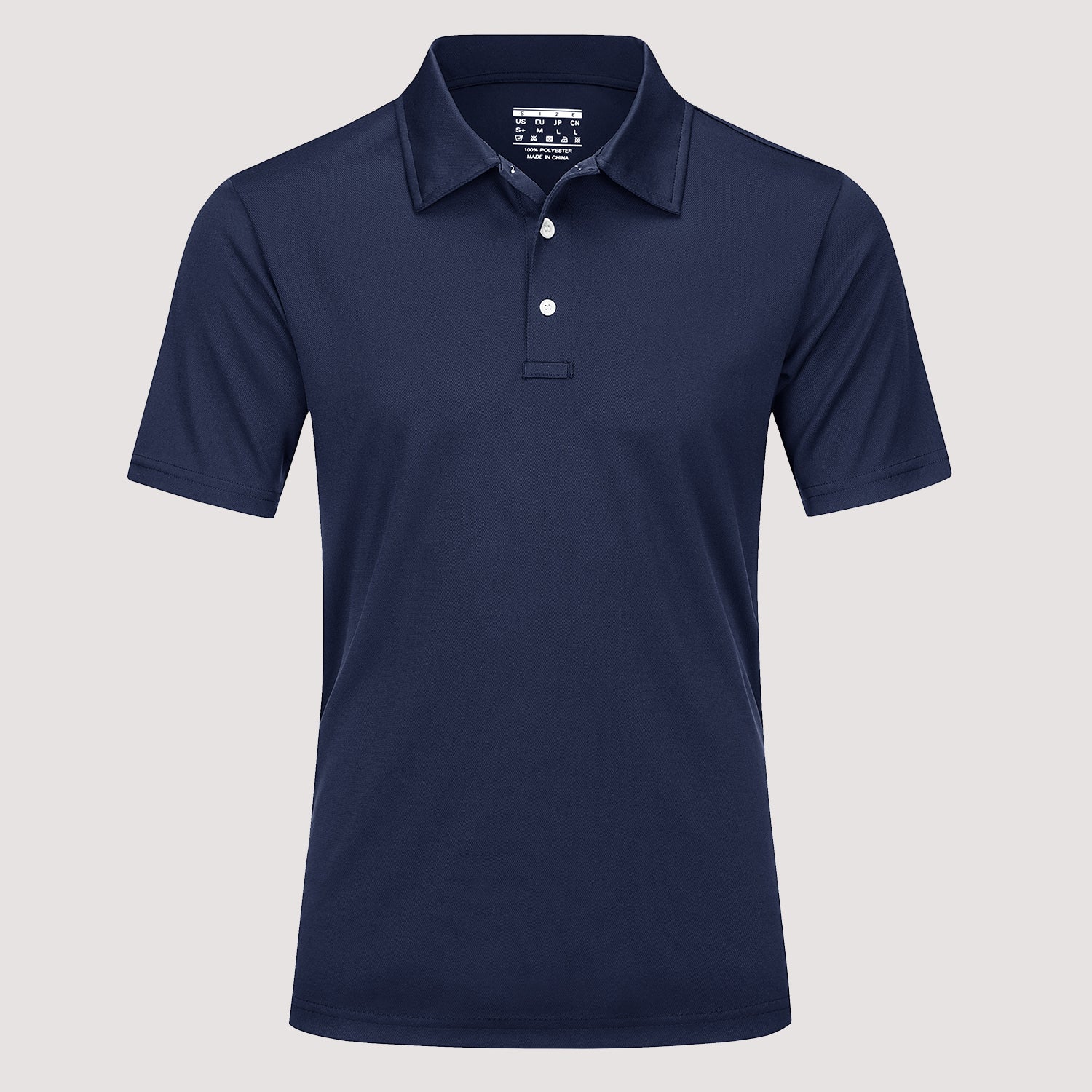Men's 3 Buttons Casual Work  Quick Dry Short Sleeve Golf Polo Shirt