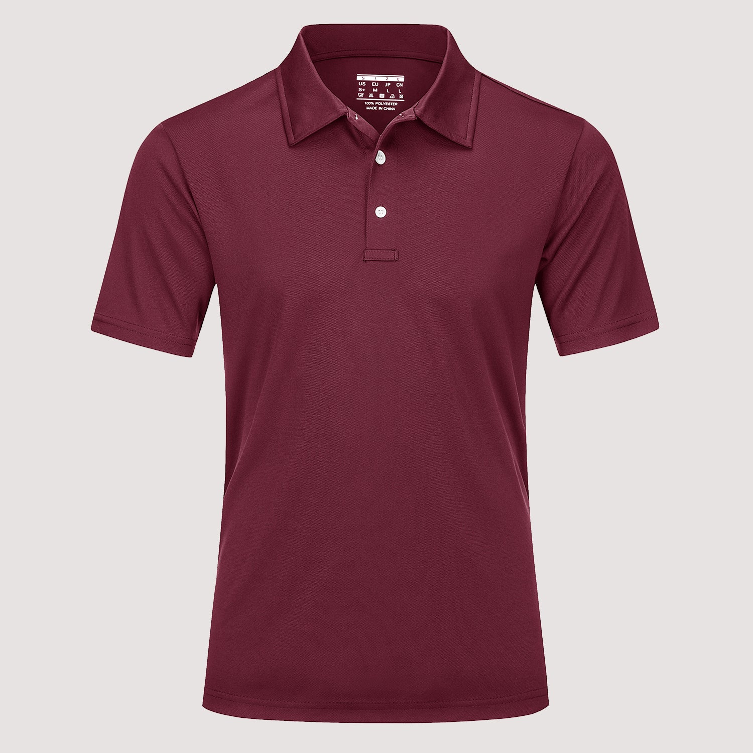 Men's 3 Buttons Casual Work  Quick Dry Short Sleeve Golf Polo Shirt