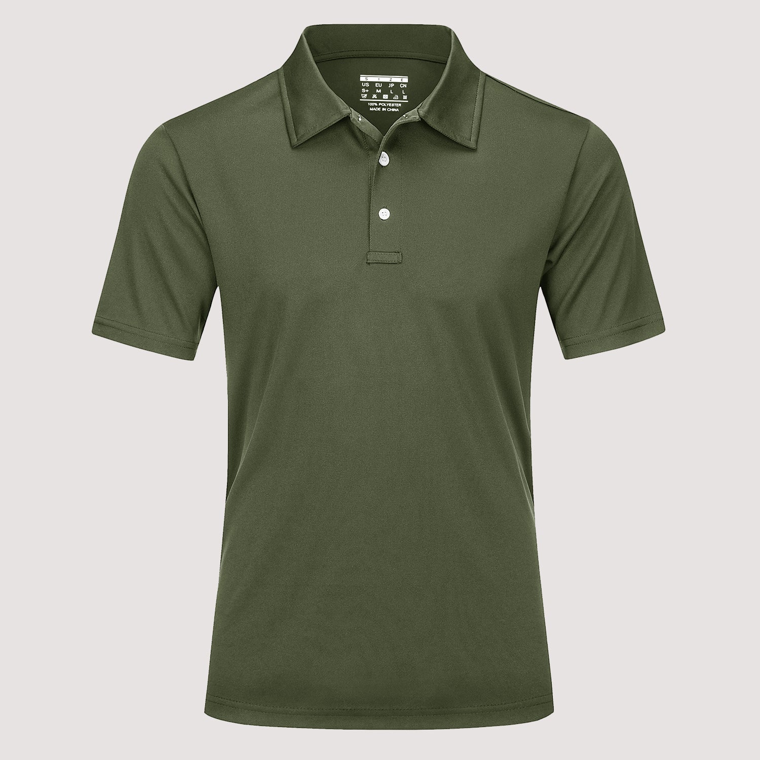 Men's 3 Buttons Casual Work  Quick Dry Short Sleeve Golf Polo Shirt