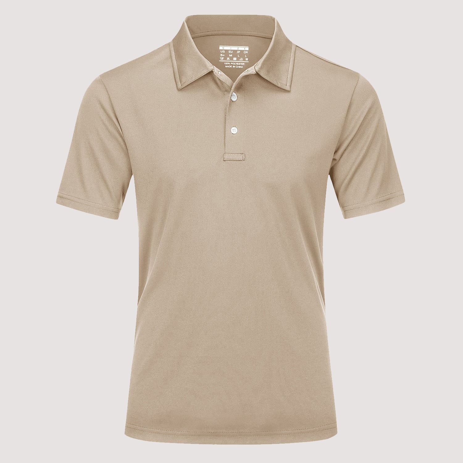 Men's 3 Buttons Casual Work  Quick Dry Short Sleeve Golf Polo Shirt