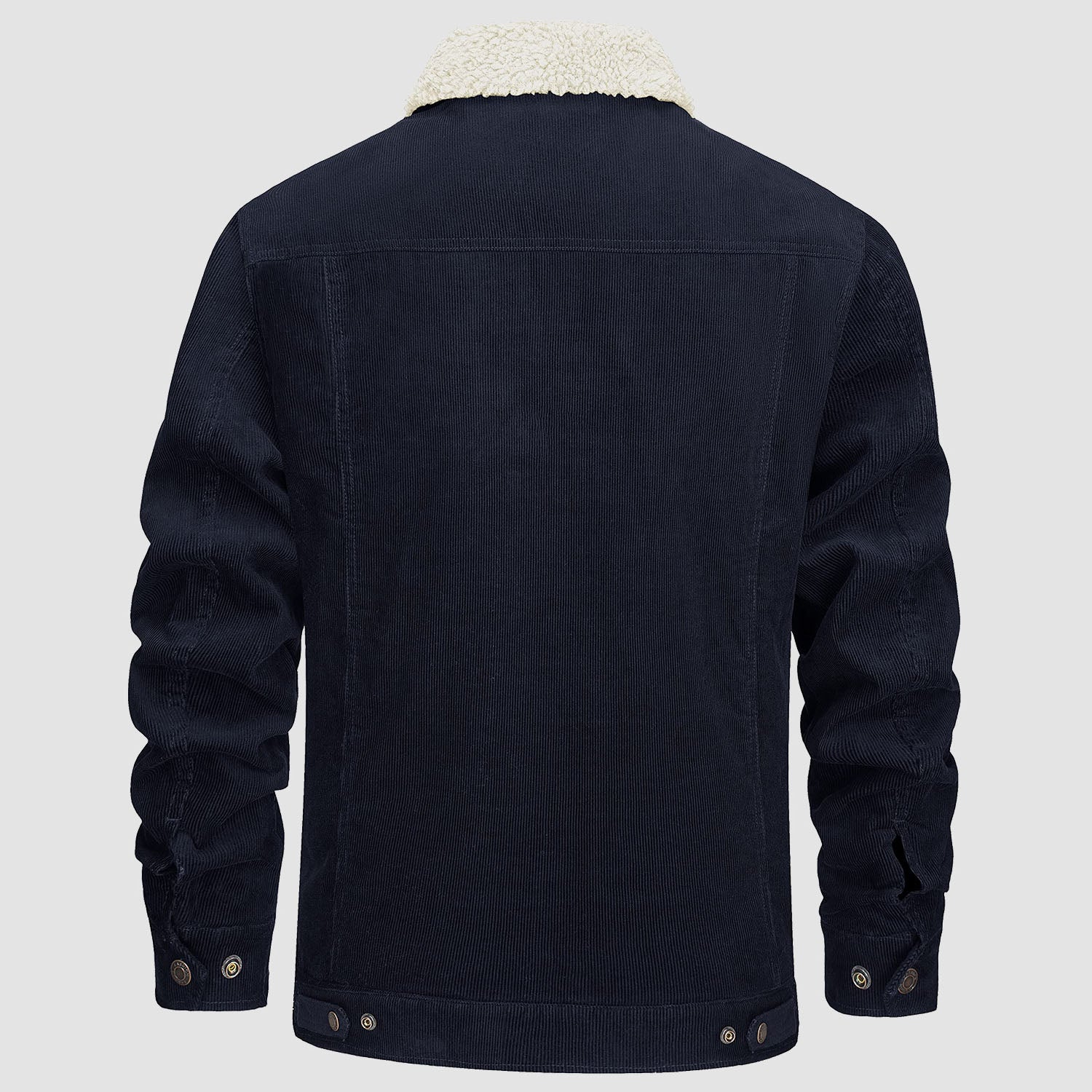 Men's Corduroy Jacket Sherpa Lined Cargo Jackets - MAGCOMSEN