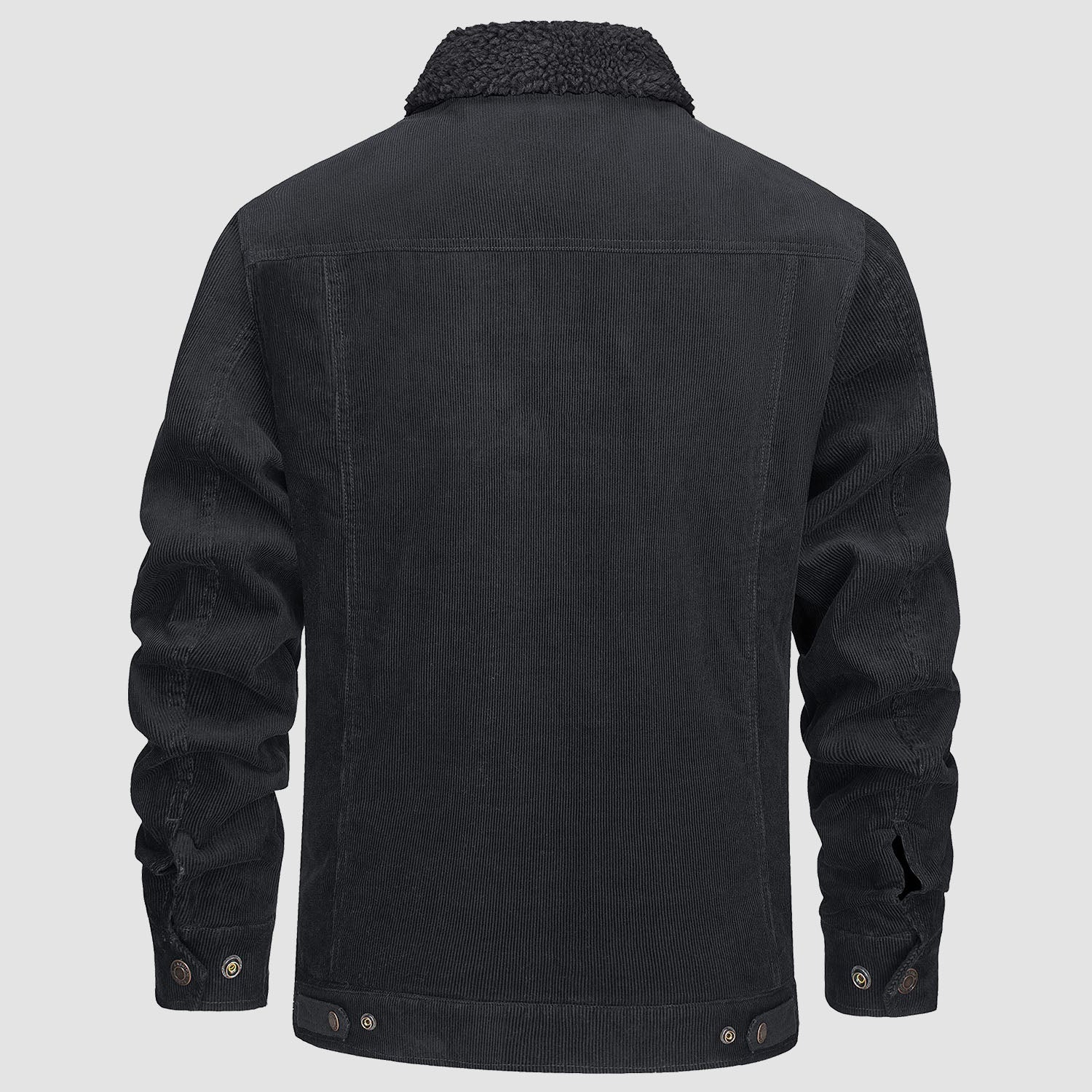 Men's Corduroy Jacket Sherpa Lined Cargo Jackets - MAGCOMSEN
