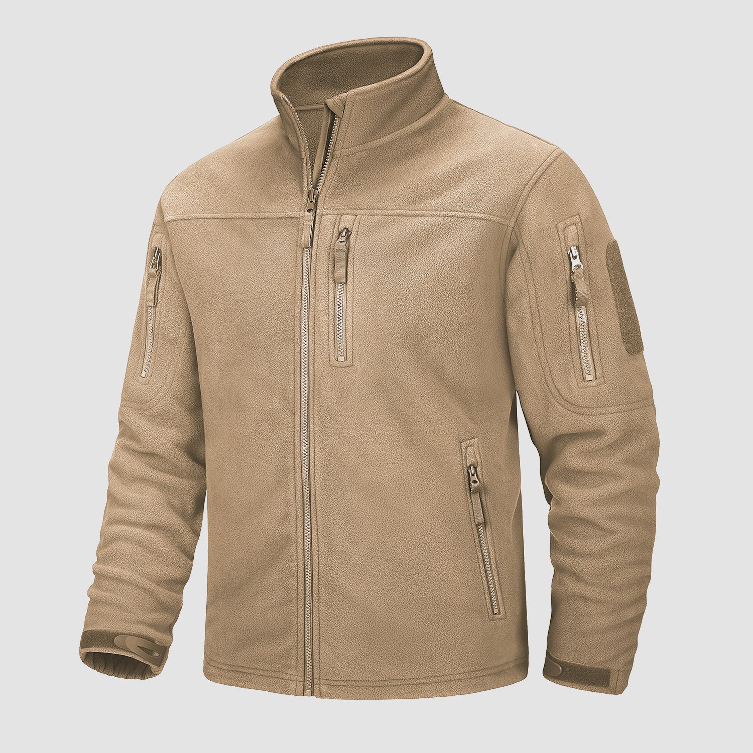 Men's Fleece Tactical Jacket Stand Collar Military Field Jackets - MAGCOMSEN