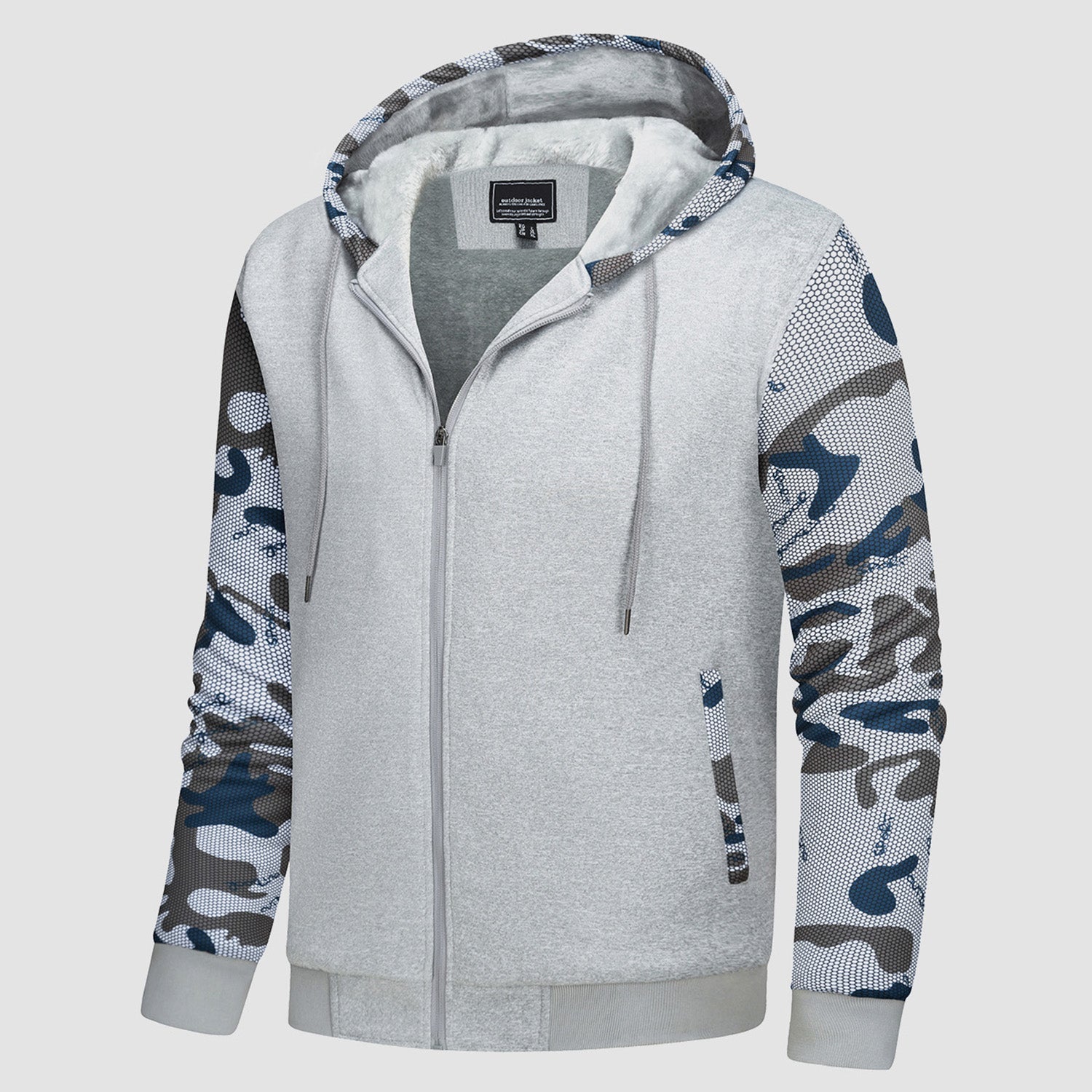 Men's Full Zip Hoodie Sherpa Lined Fleece Jacket Heavyweight Sweatshirts for Winter