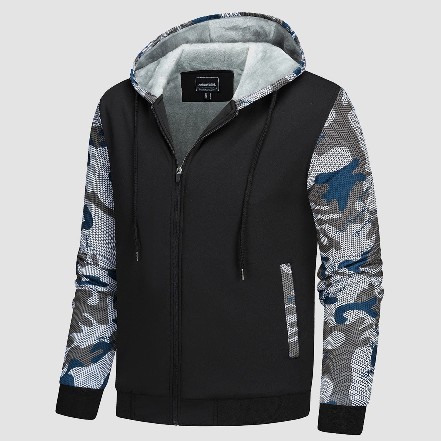 Men's Full Zip Hoodie Sherpa Lined Fleece Jacket Heavyweight Sweatshirts for Winter
