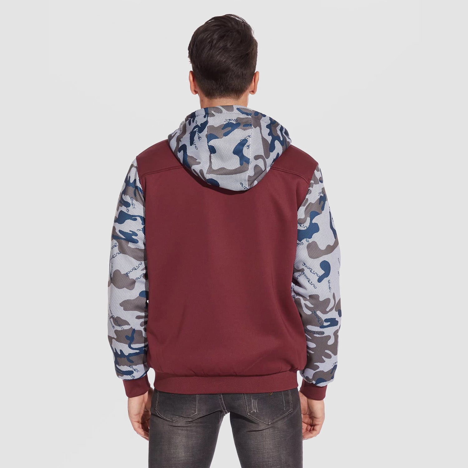 Men's Full Zip Hoodie Sherpa Lined Fleece Jacket Heavyweight Sweatshirts for Winter