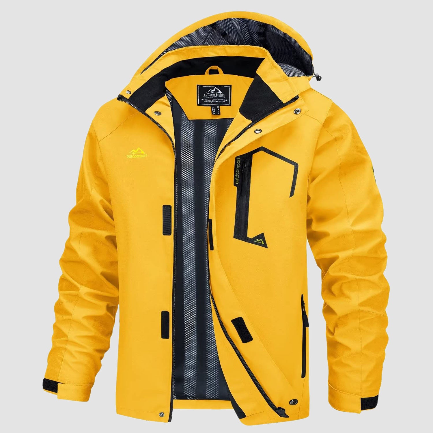 Men's Jacket Water Resistant Windbreaker Coat for Outdoor - MAGCOMSEN