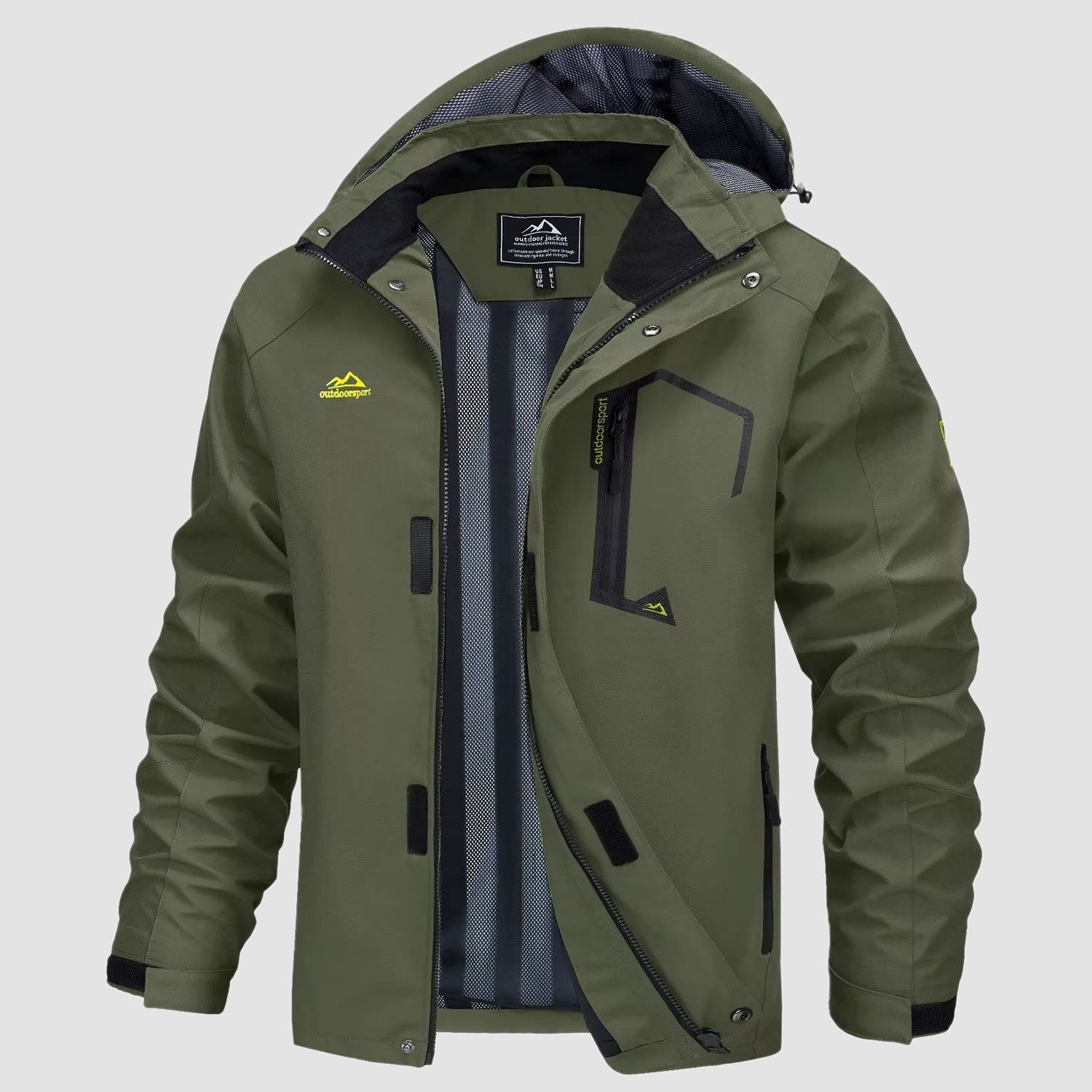 Men's Jacket Water Resistant Windbreaker Coat for Outdoor - MAGCOMSEN