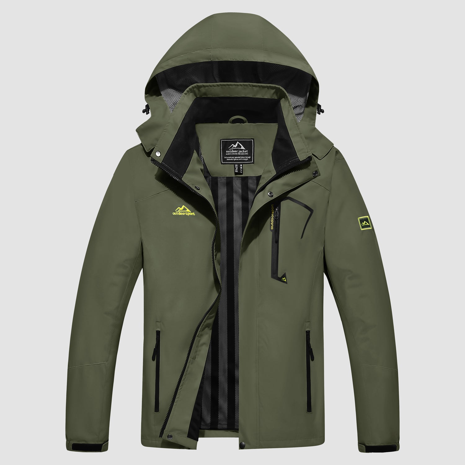 Men's Jacket Water Resistant Windbreaker Coat for Outdoor - MAGCOMSEN