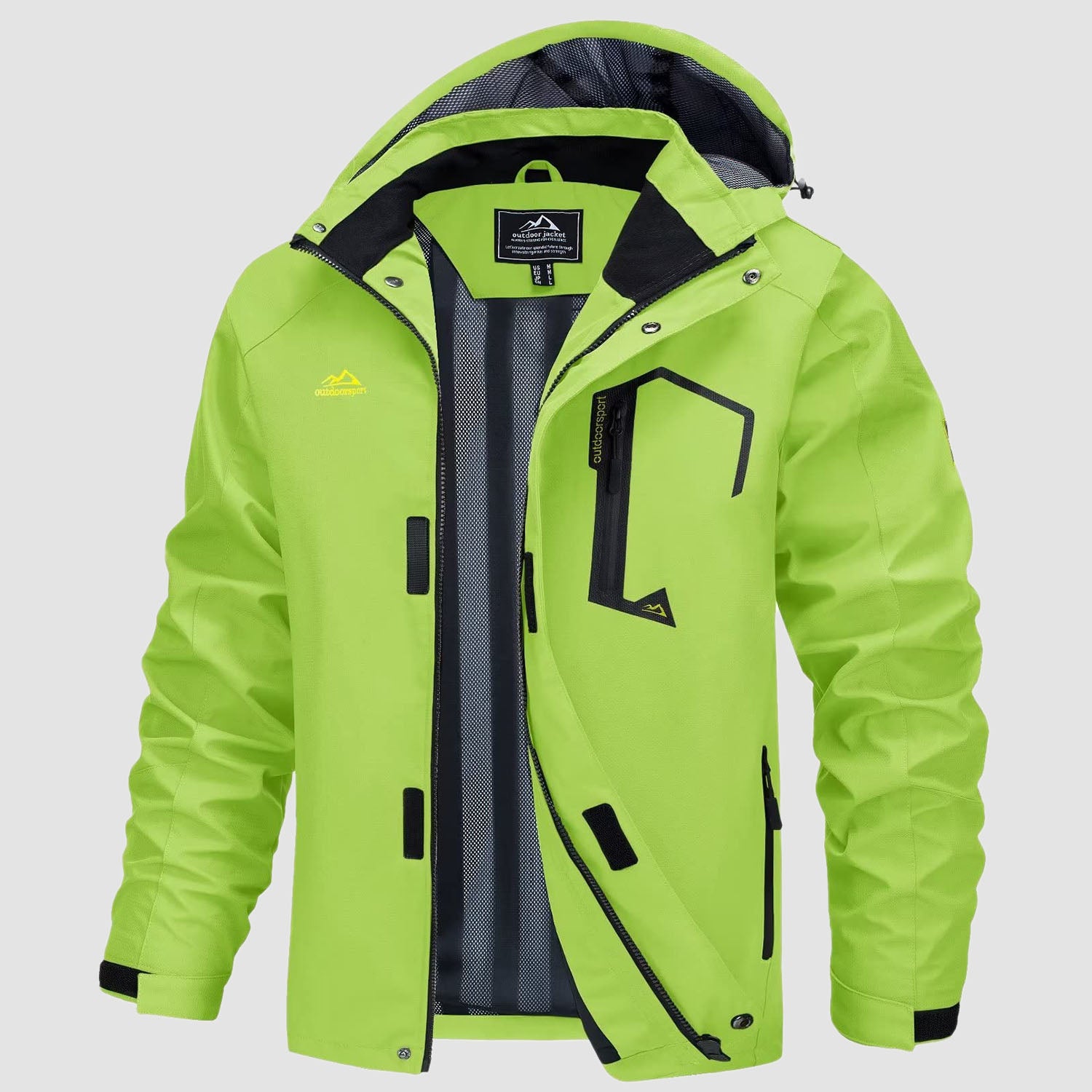 Men's Jacket Water Resistant Windbreaker Coat for Outdoor - MAGCOMSEN
