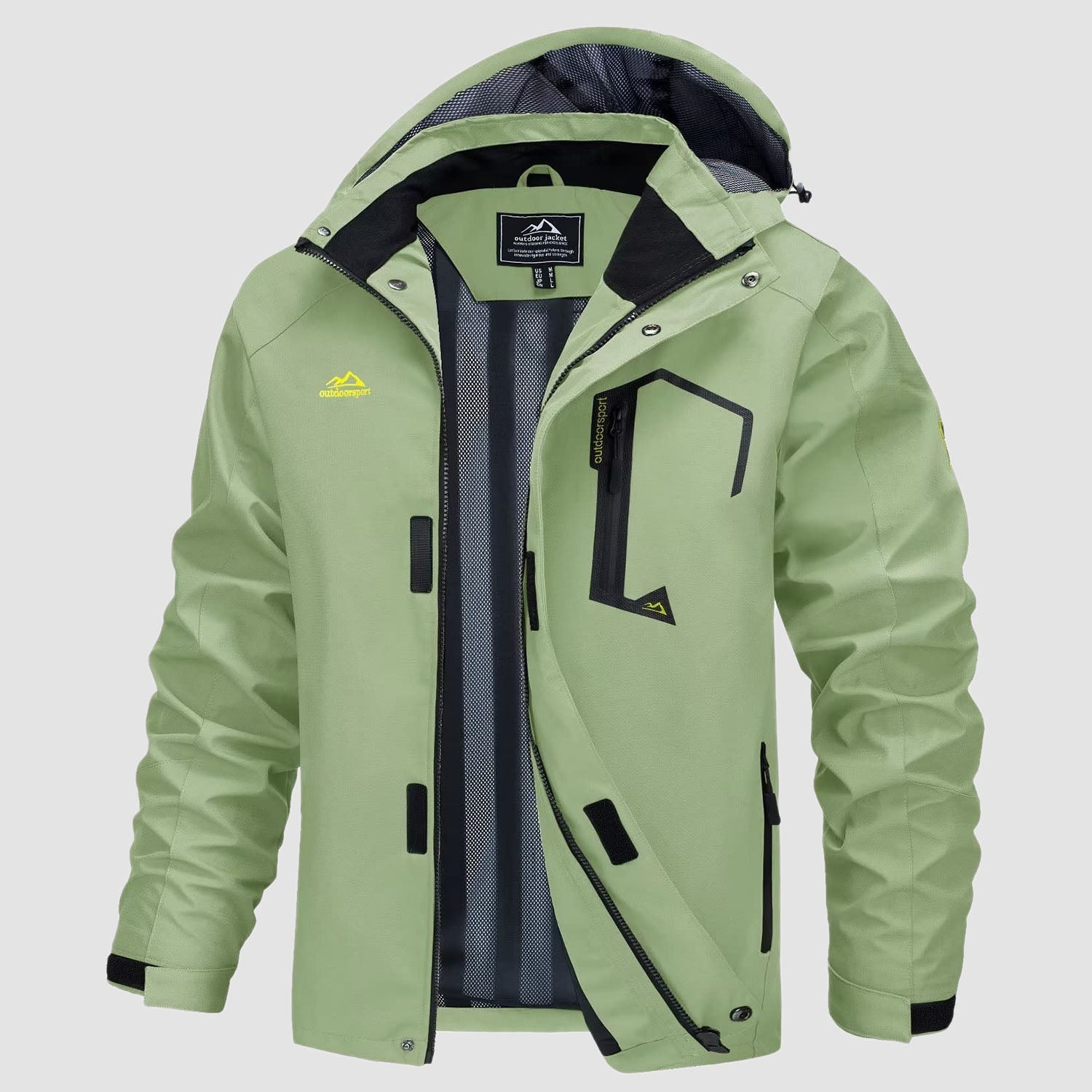Men's Jacket Water Resistant Windbreaker Coat for Outdoor - MAGCOMSEN
